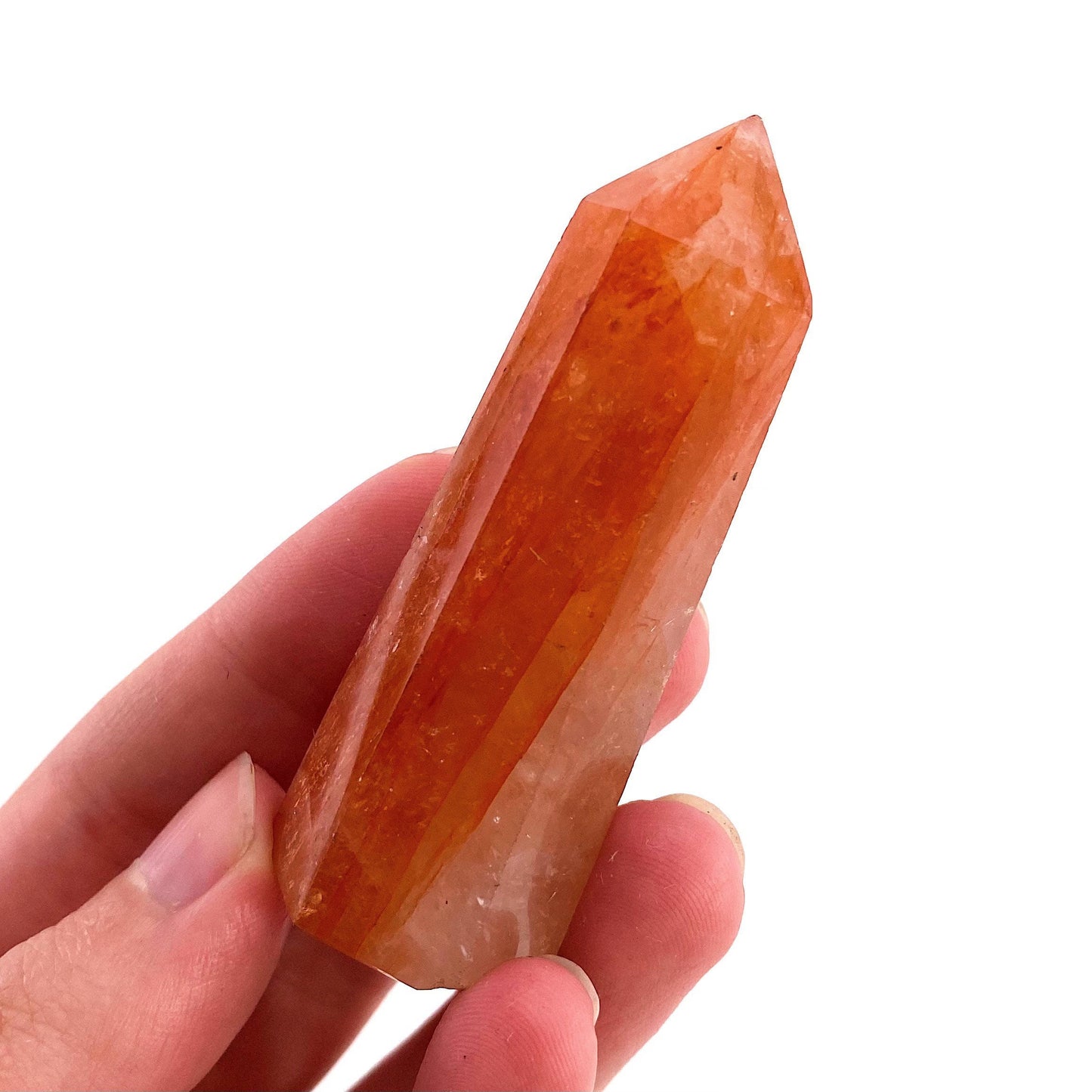 Fire Quartz Point, Red fire quartz, Hematoid mini tower, crystal point, red hematoid quartz crystal, fire quartz