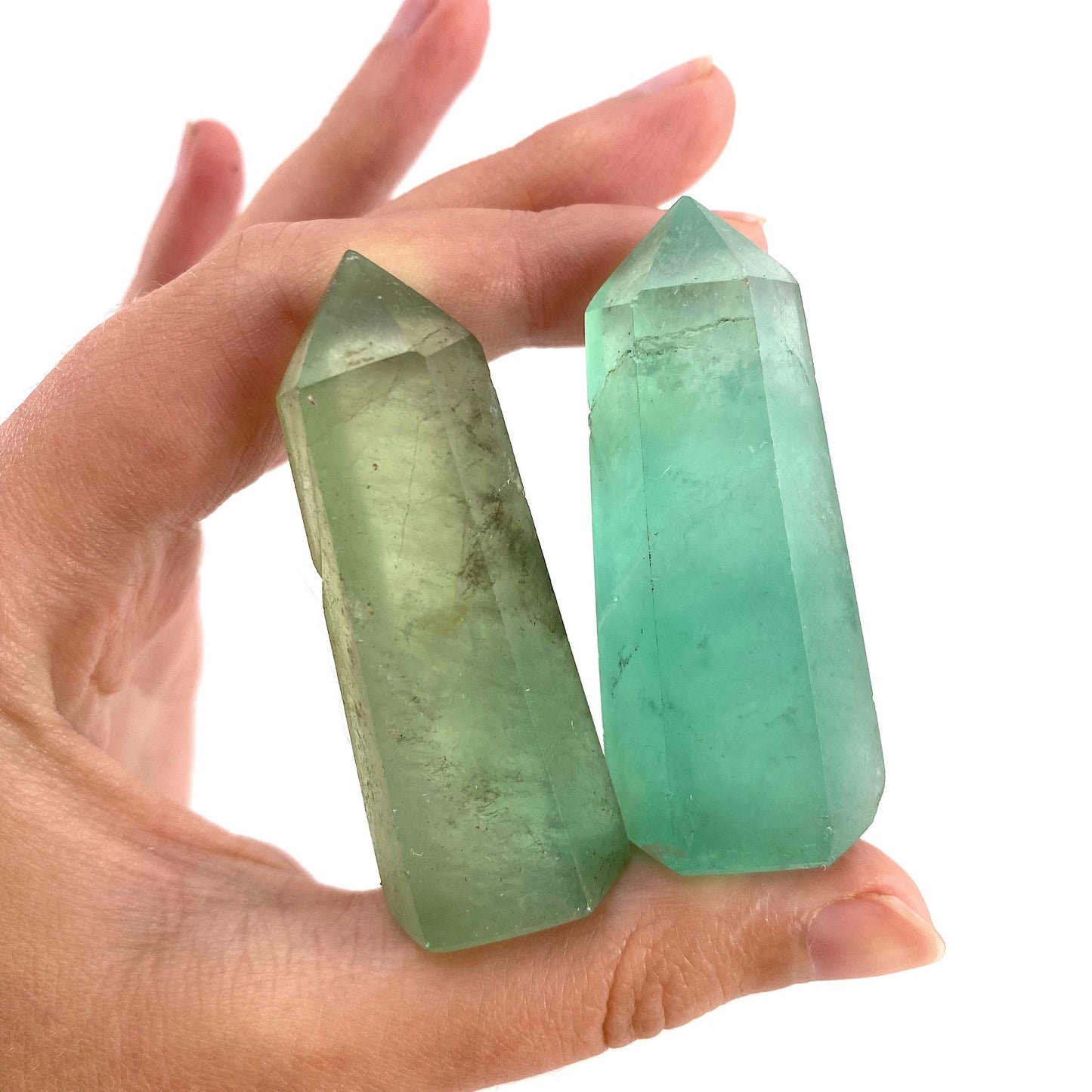 Green Fluorite Point, Fluorite mini tower, crystal point, green fluorite crystal, green fluorite