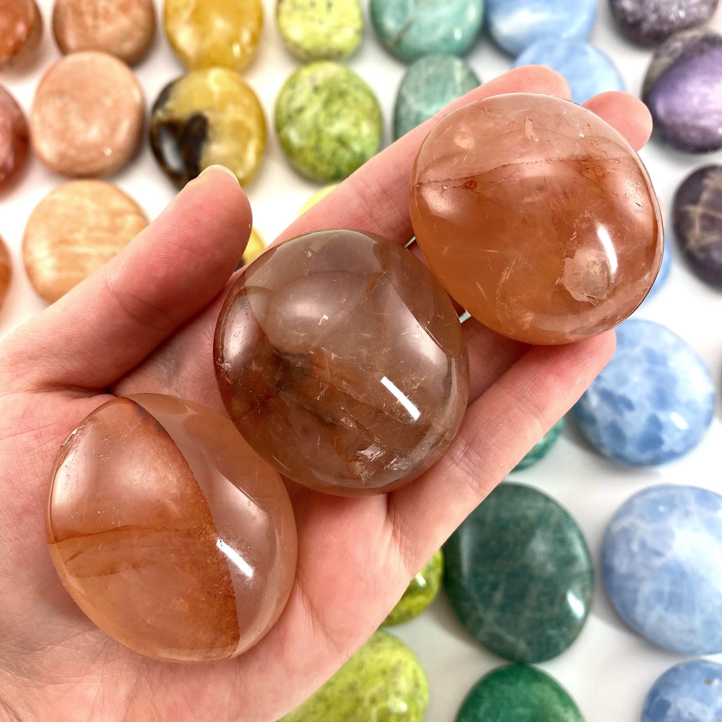 Chakra Crystal Set | set of 8 stones, palm stone set, chakra crystals, pocket stone, chakra palm stones