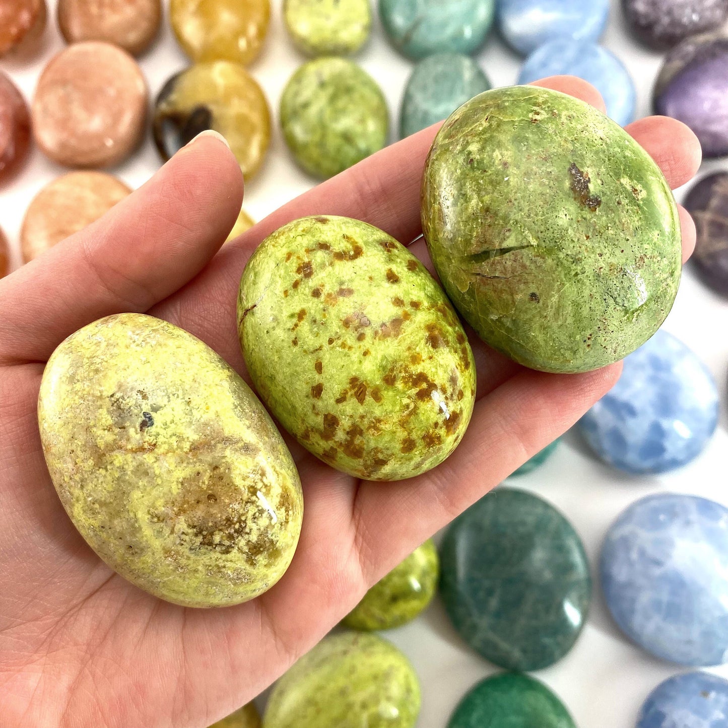 Chakra Crystal Set | set of 8 stones, palm stone set, chakra crystals, pocket stone, chakra palm stones