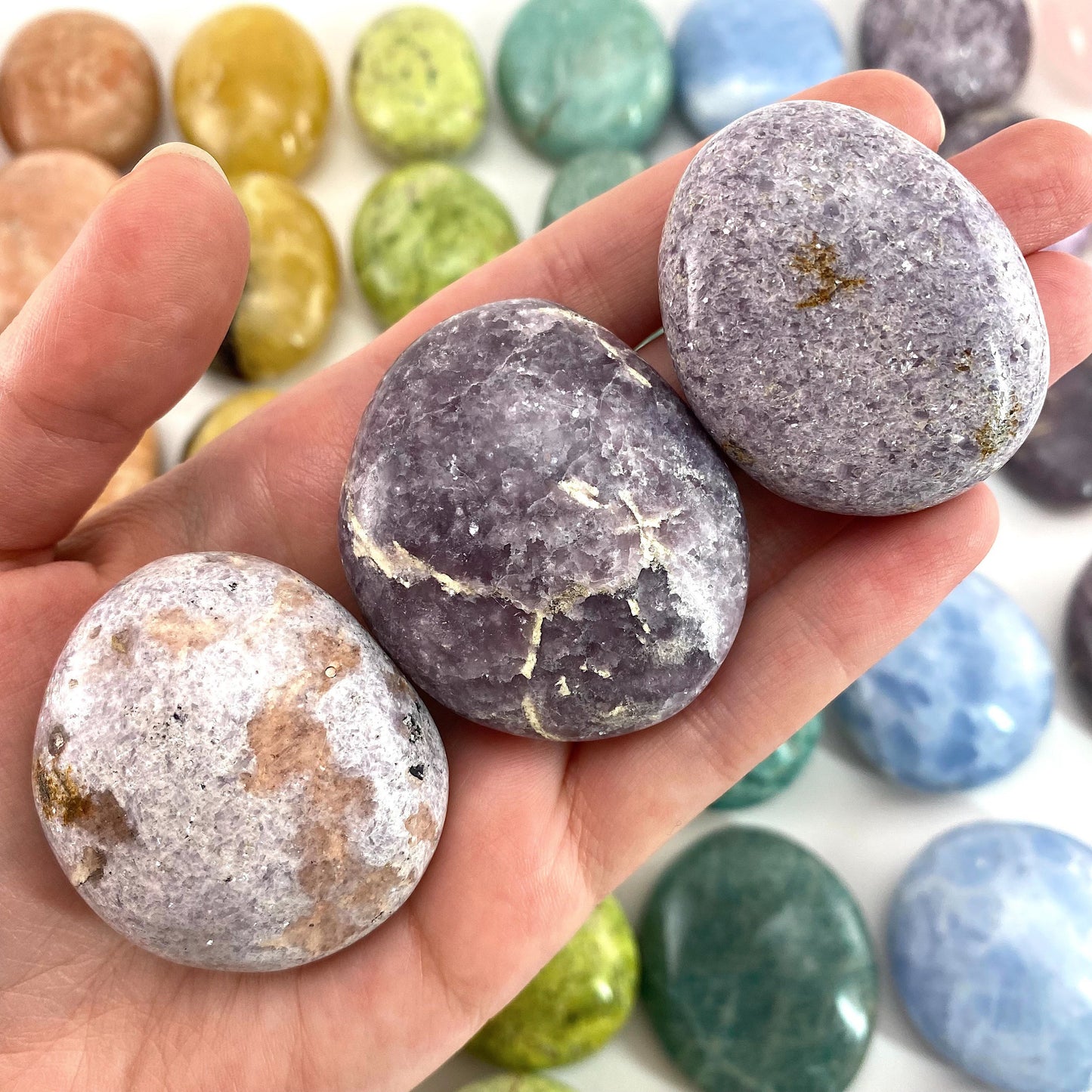 Chakra Crystal Set | set of 8 stones, palm stone set, chakra crystals, pocket stone, chakra palm stones