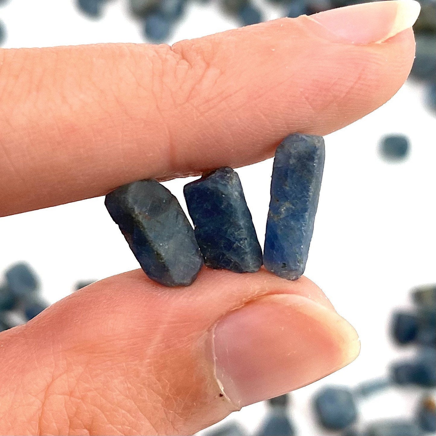 ONE Raw Blue Sapphire, natural blue sapphire, blue sapphire, etched sapphire