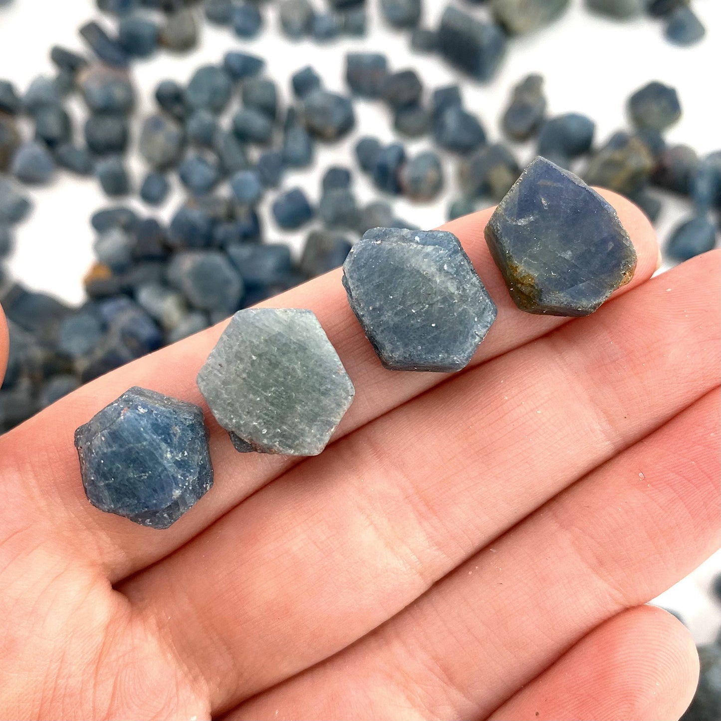 ONE Raw Blue Sapphire, natural blue sapphire, blue sapphire, etched sapphire