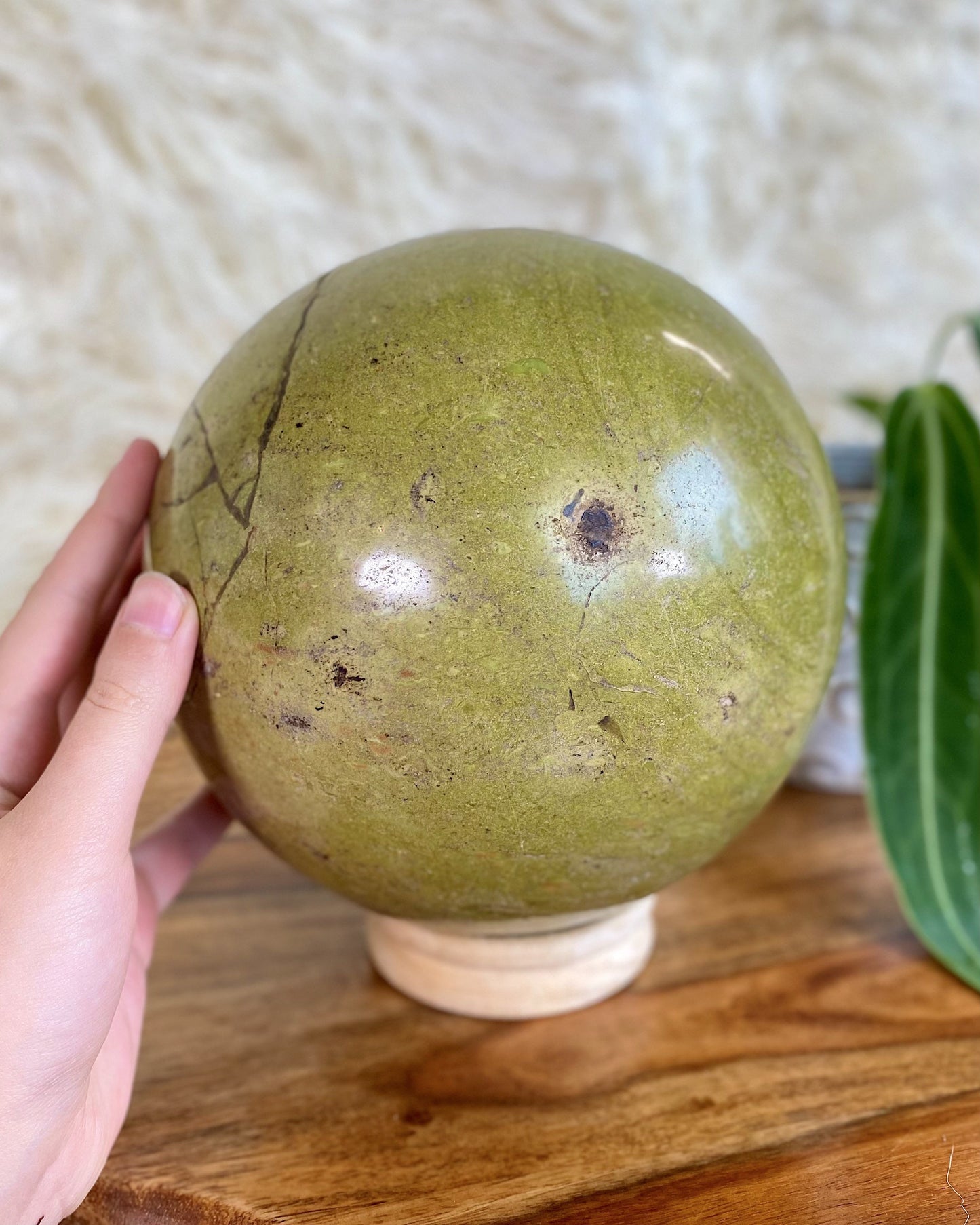 XXXL Massive Green Opal Sphere, crystal ball, green opal sphere, large crystal ball, huge crystals, green opal