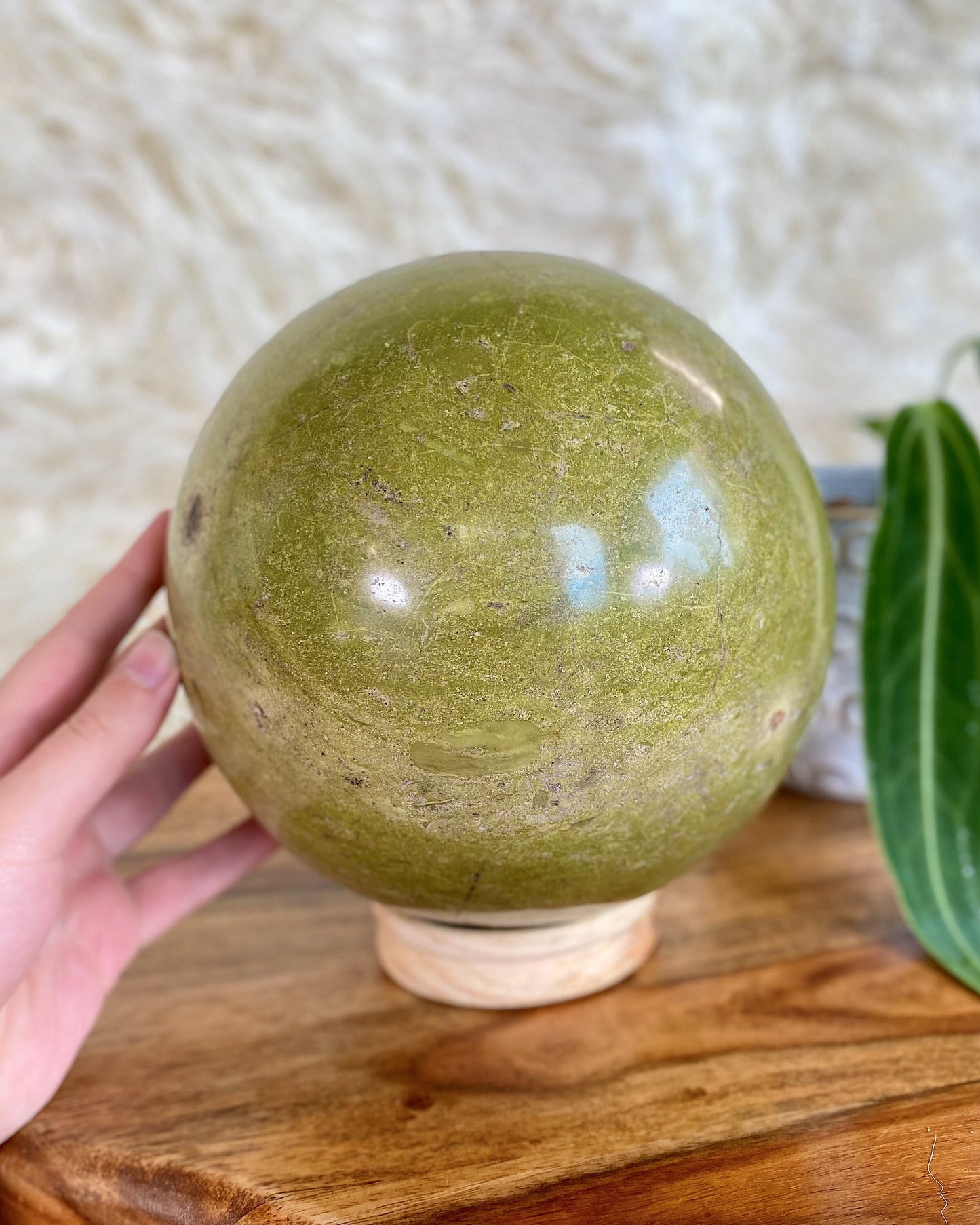 XXXL Massive Green Opal Sphere, crystal ball, green opal sphere, large crystal ball, huge crystals, green opal