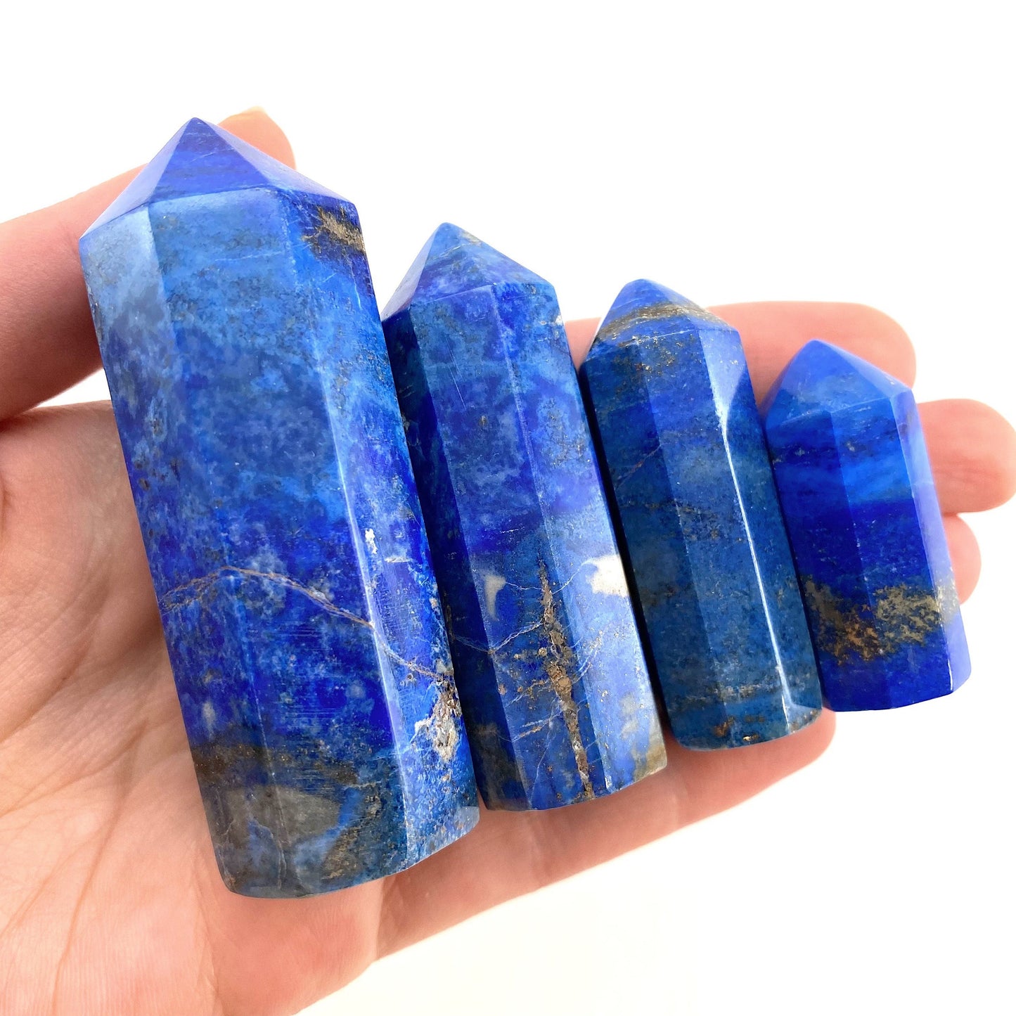 Lapis Lazuli Point, lapis lazuli tower, crystal point, lapis lazuli crystal