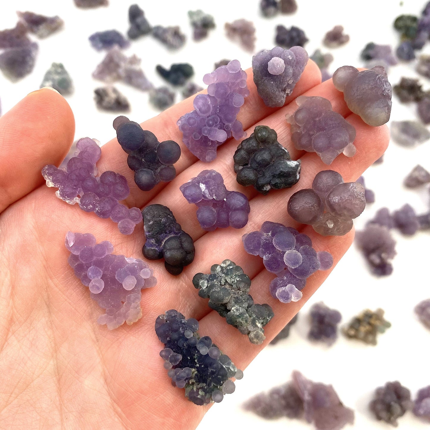 ONE Grape Amethyst Cluster (Indonesia) | mini grape agate, raw grape agate, grape agate crystal, purple grape agate