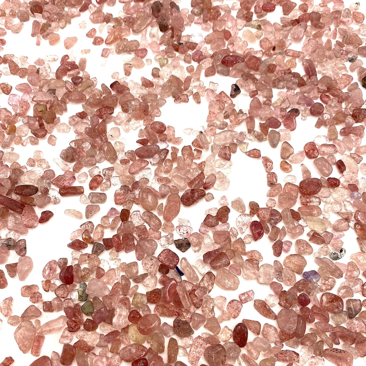 20g of Strawberry Quartz, mini tumbled stones, tumbled crystal, tumbled strawberry quartz, strawberry quartz