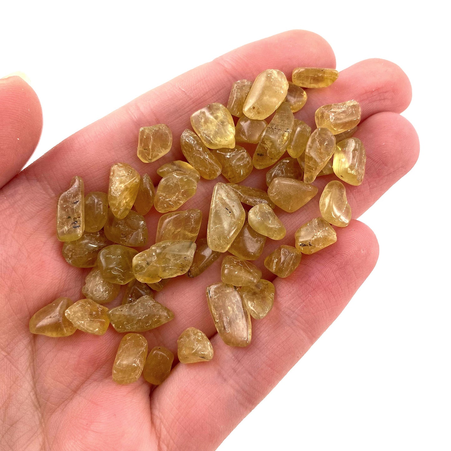 20g of Golden Quartz, mini tumbled stones, tumbled crystal, tumbled quartz, quartz chips