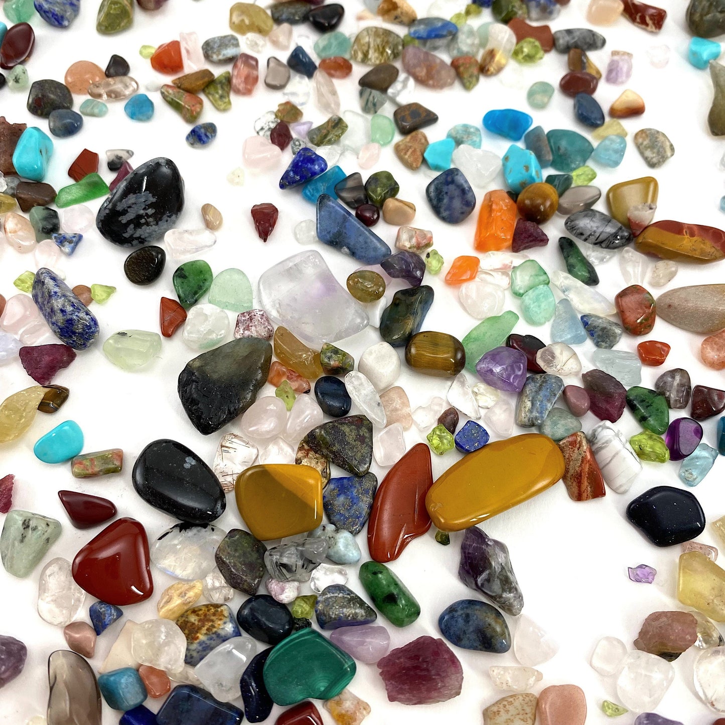 20g of Crystal Mix, crystal confetti, mini tumbled stones, tumbled crystal, assorted tumbled crystals, mixed stone chips