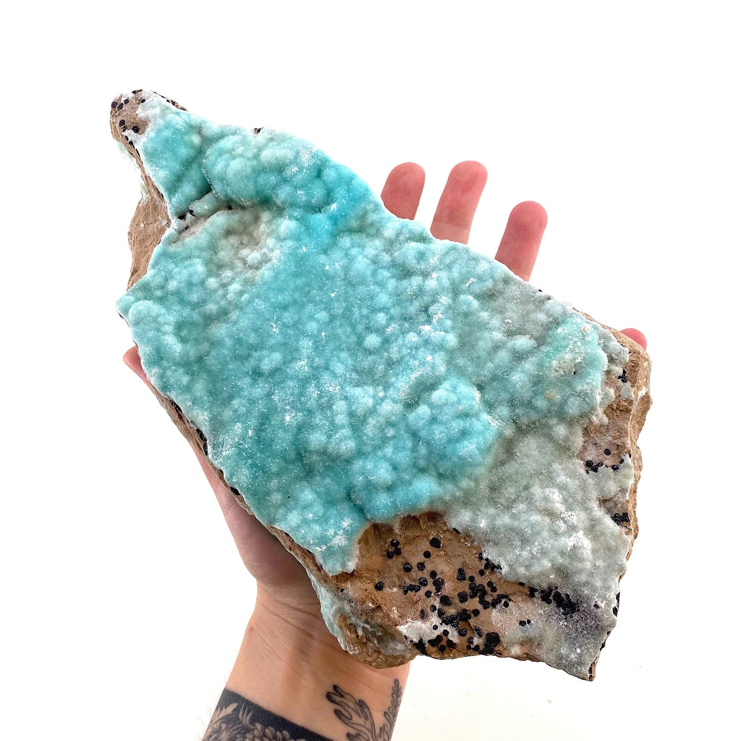 XXL Blue Aragonite (Pakistan), blue aragonite specimen, raw aragonite, botryoidal aragonite crystal