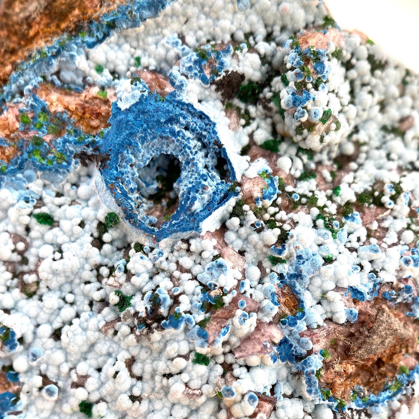 Druzy Chrysocolla, Cobalto Calcite & Malachite Specimen (Congo), raw chrysocolla, druzy chrysocolla, malachite crystal, raw crystals