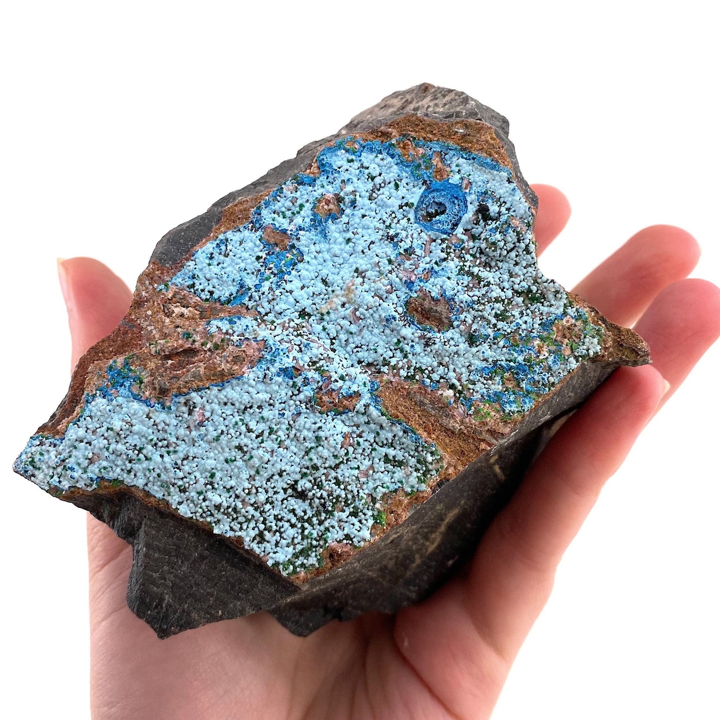 Druzy Chrysocolla, Cobalto Calcite & Malachite Specimen (Congo), raw chrysocolla, druzy chrysocolla, malachite crystal, raw crystals