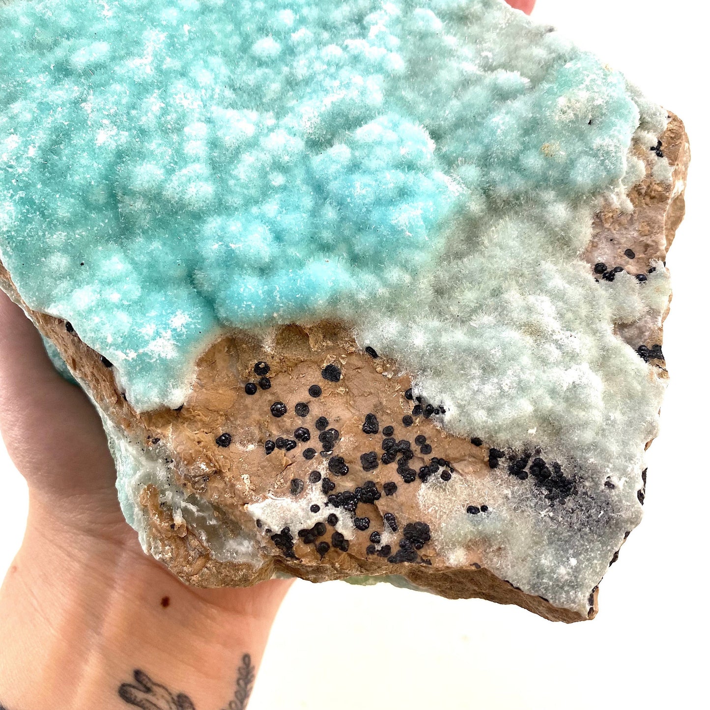 XXL Blue Aragonite (Pakistan), blue aragonite specimen, raw aragonite, botryoidal aragonite crystal