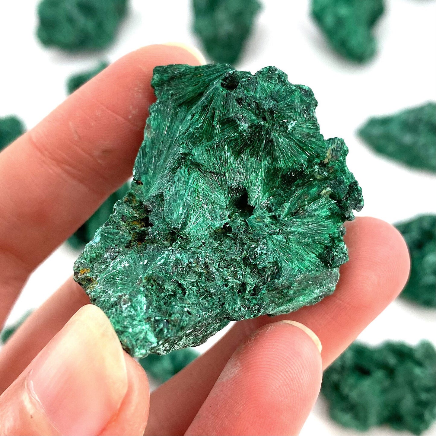 ONE Mini Fibrous Velvet Malachite Specimen (Congo), natural malachite, velvet malachite, malachite crystal