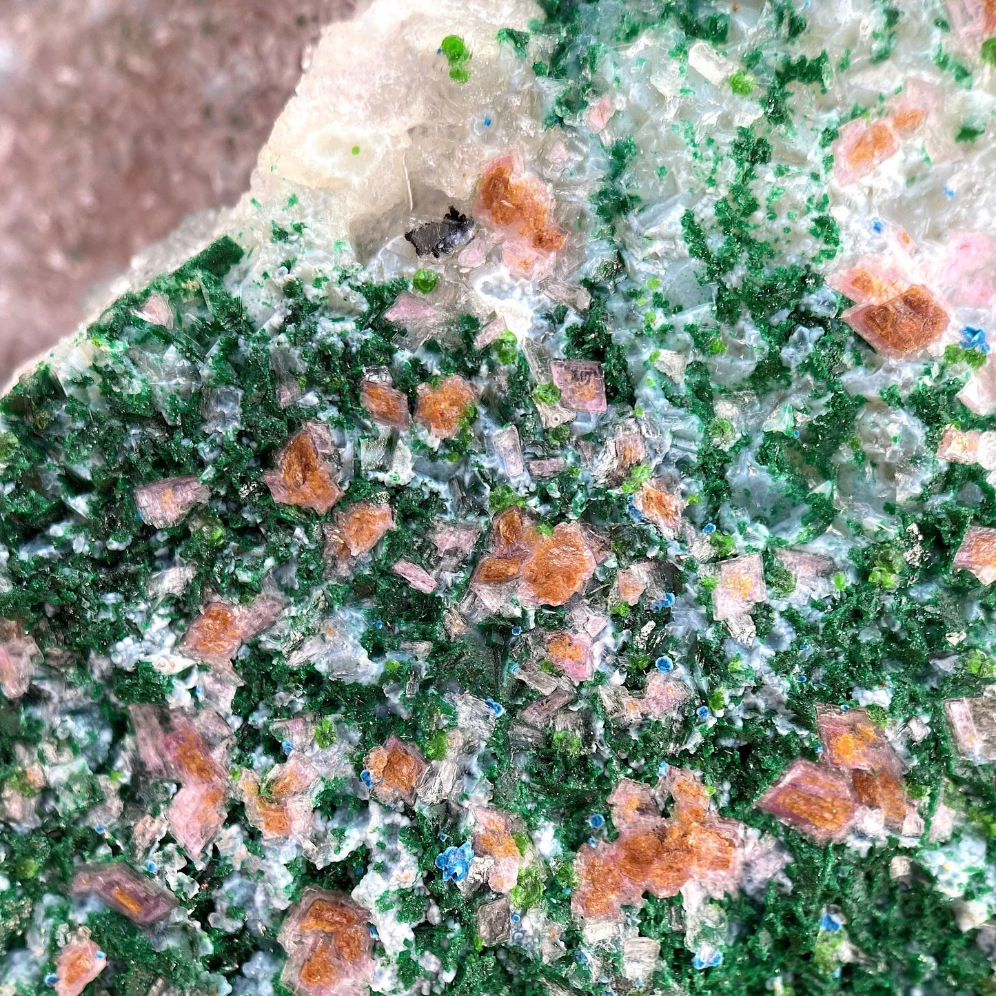 Druzy Chrysocolla, Cobalto Calcite & Malachite Specimen (Congo), raw chrysocolla, druzy chrysocolla, malachite crystal, raw crystals