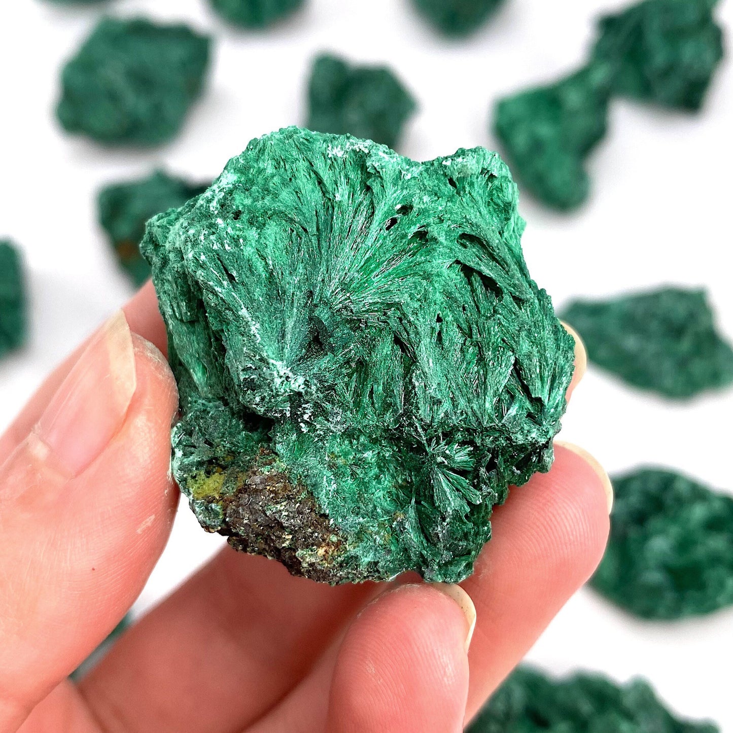 ONE Mini Fibrous Velvet Malachite Specimen (Congo), natural malachite, velvet malachite, malachite crystal