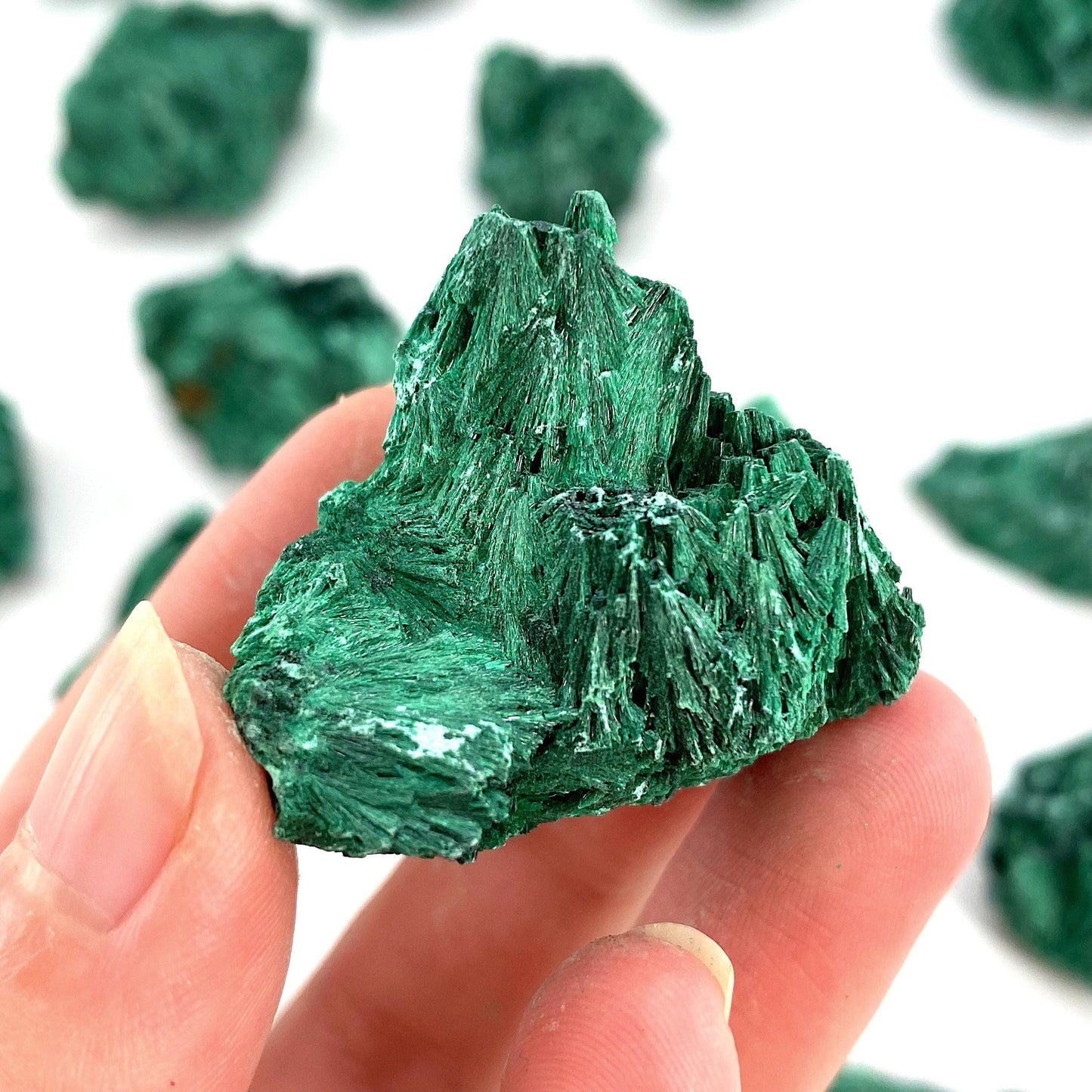ONE Mini Fibrous Velvet Malachite Specimen (Congo), natural malachite, velvet malachite, malachite crystal