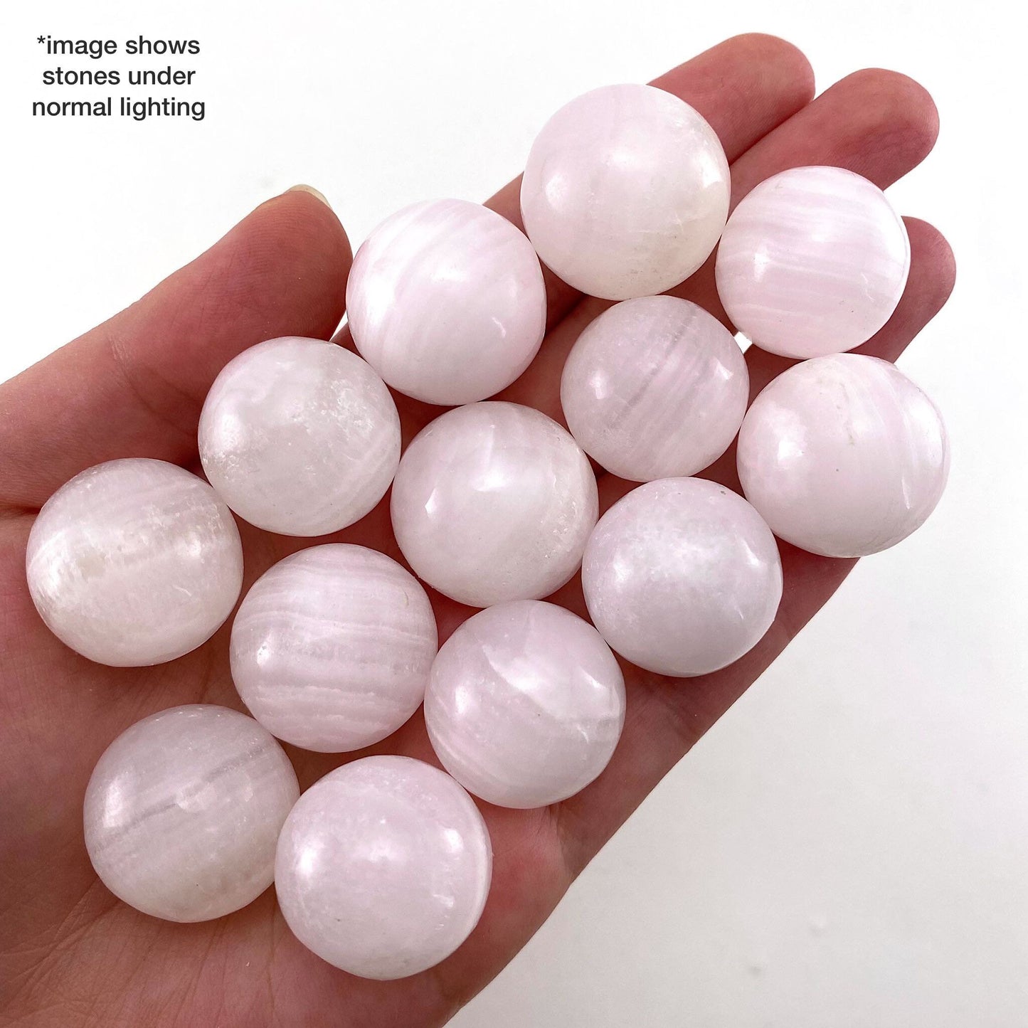 UV-reactive Mangano Calcite Sphere, crystal ball, mangano calcite sphere, pink calcite crystal, crystal sphere