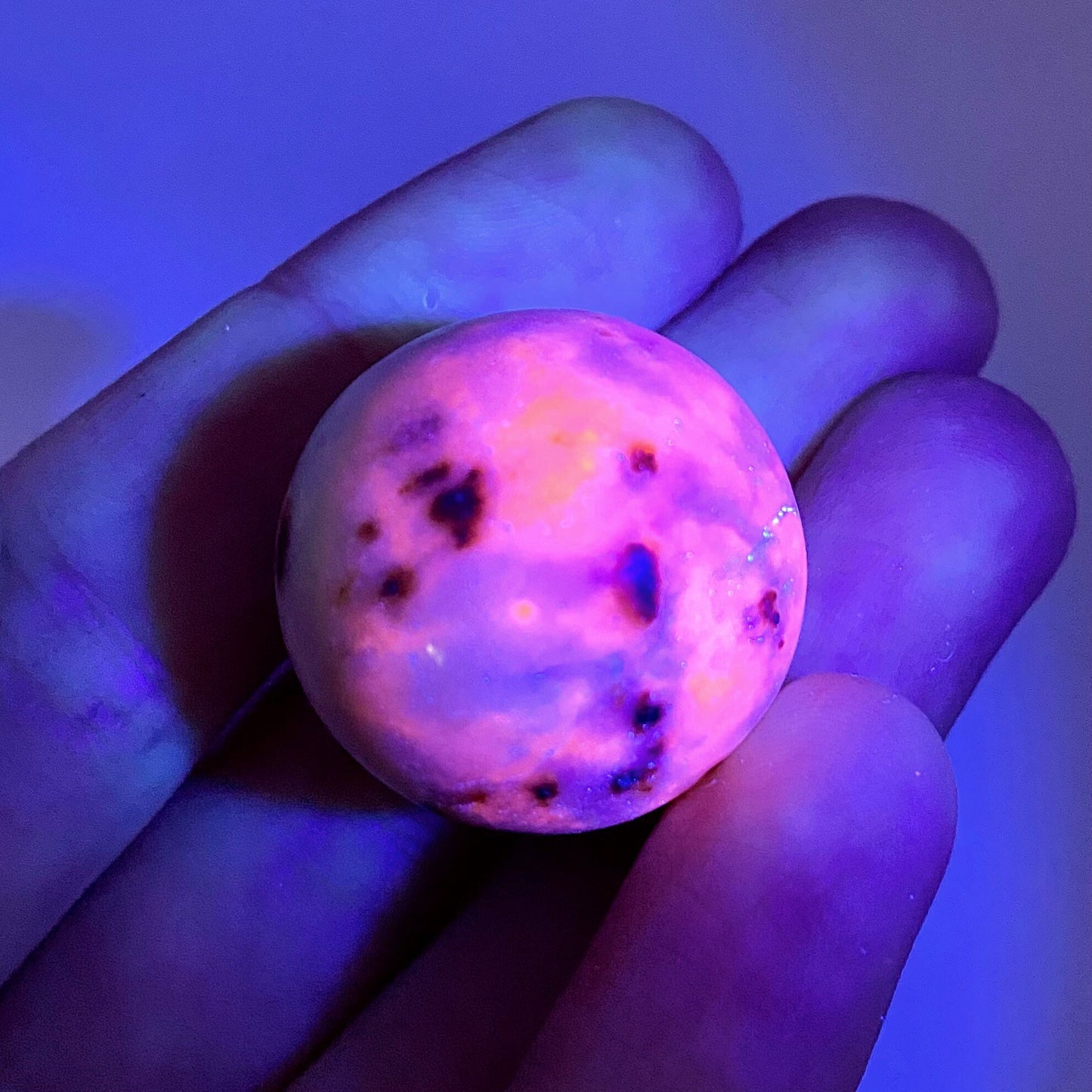 Rare! UV-reactive Hackmanite Sphere, crystal ball, hackmanite sphere, hackmanite crystal, crystal sphere