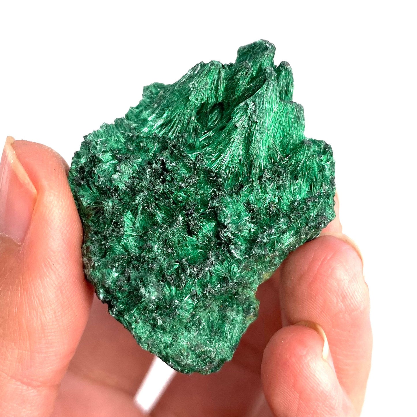 Fibrous Velvet Malachite Specimen (Congo), natural malachite, velvet malachite, malachite crystal