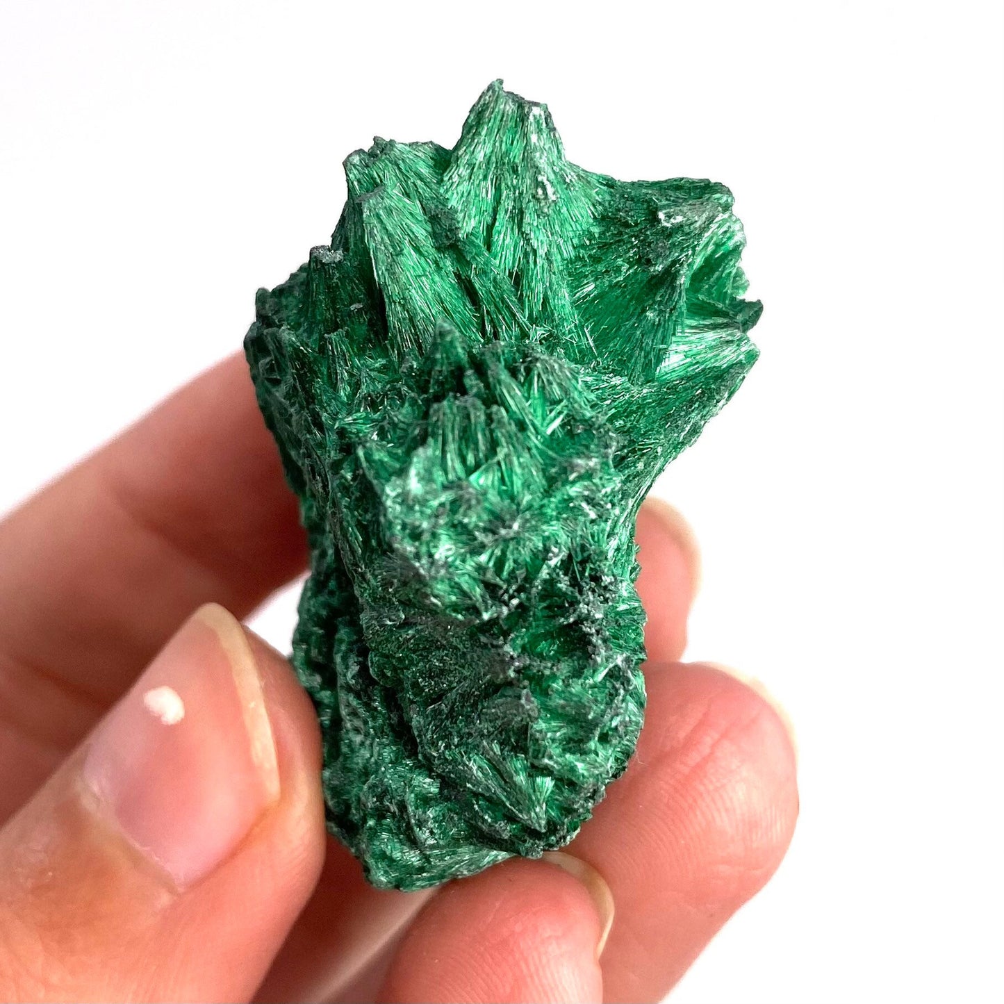 Fibrous Velvet Malachite Specimen (Congo), natural malachite, velvet malachite, malachite crystal