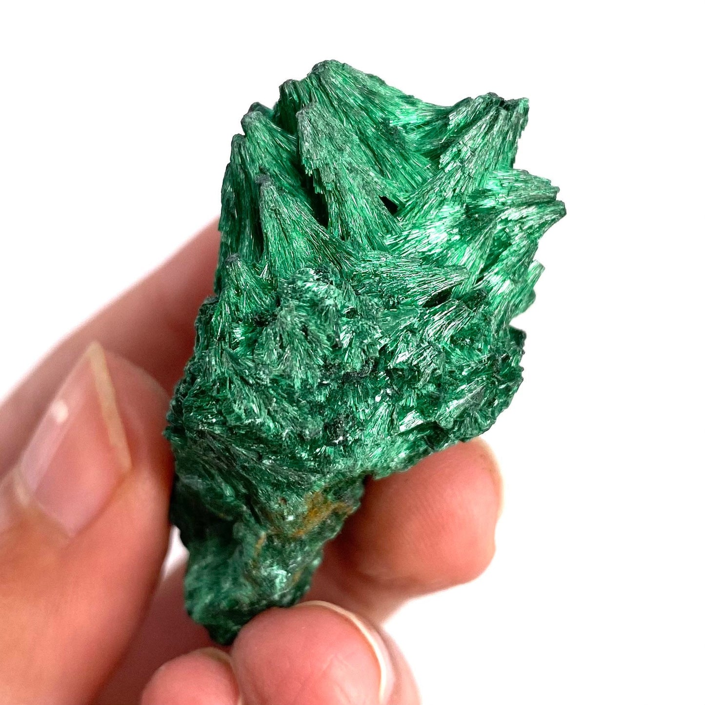Fibrous Velvet Malachite Specimen (Congo), natural malachite, velvet malachite, malachite crystal