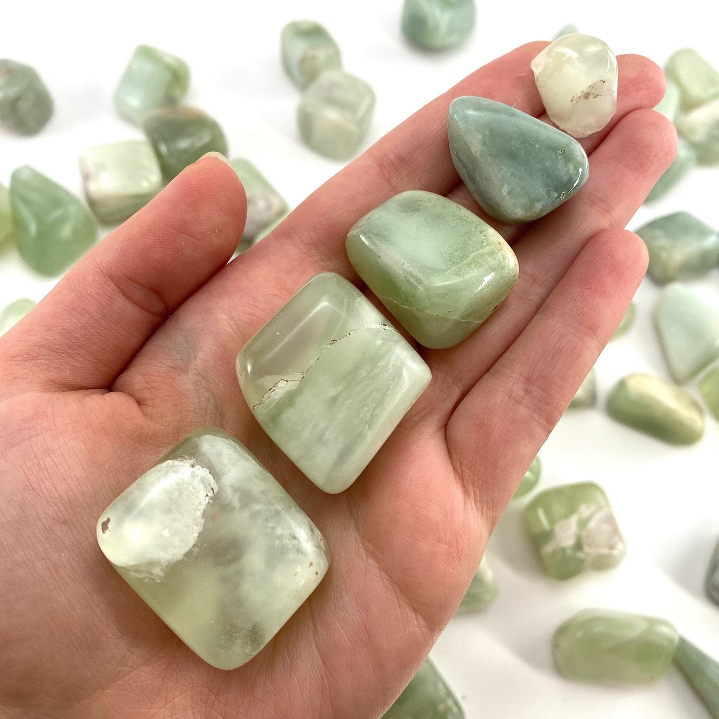 ONE Tumbled New Jade, serpentine jade, tumbled stones, new green jade, new jade tumble, serpentine crystal