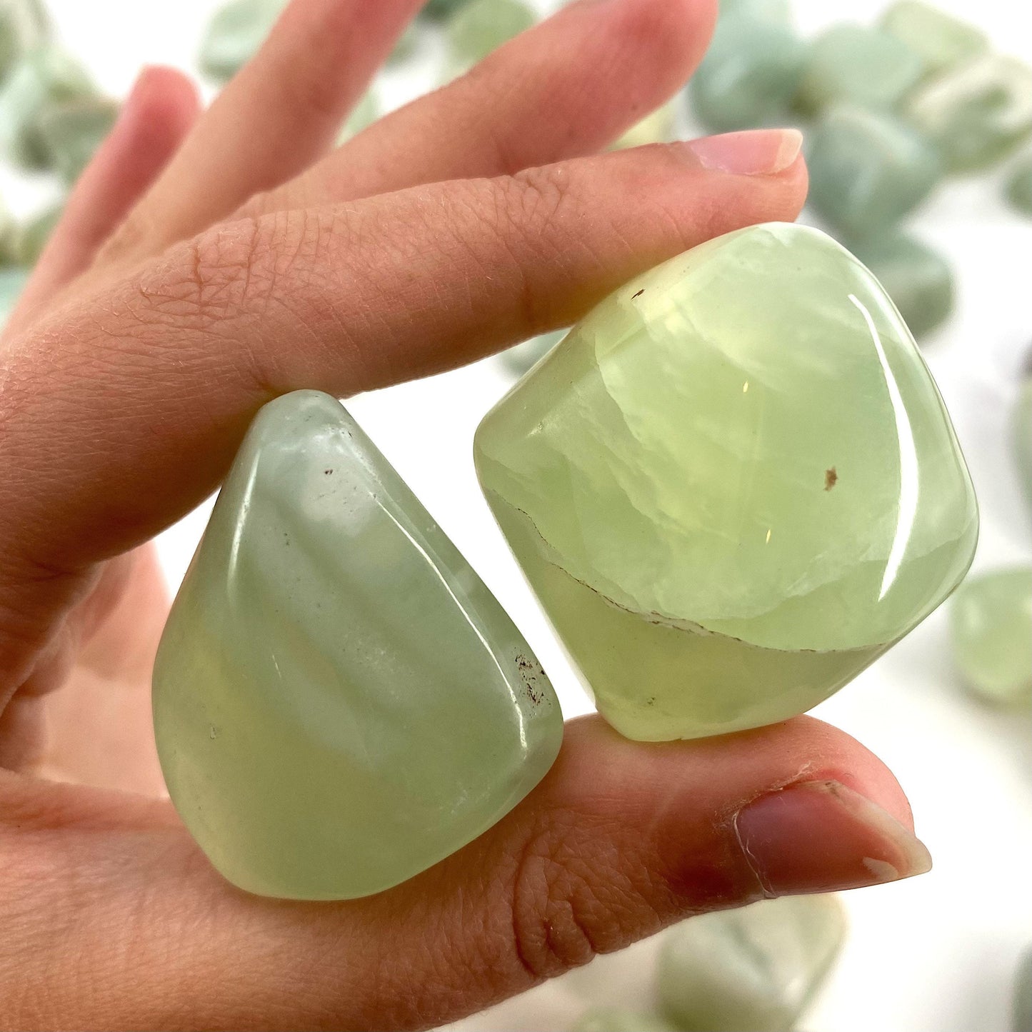ONE Tumbled New Jade, serpentine jade, tumbled stones, new green jade, new jade tumble, serpentine crystal