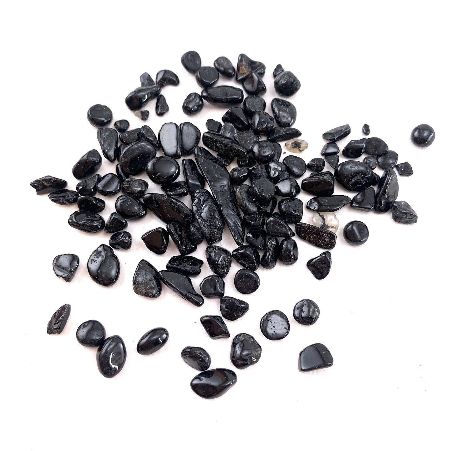 20g of Black Tourmaline, mini tumbled stones, tumbled crystal, tumbled tourmaline, black tourmaline