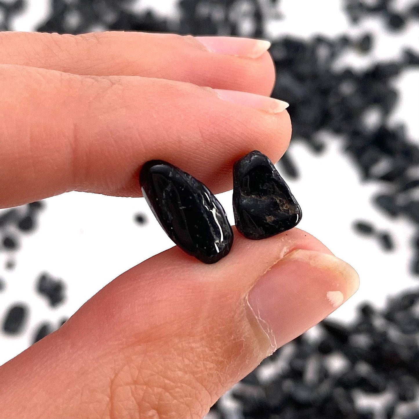 20g of Black Tourmaline, mini tumbled stones, tumbled crystal, tumbled tourmaline, black tourmaline