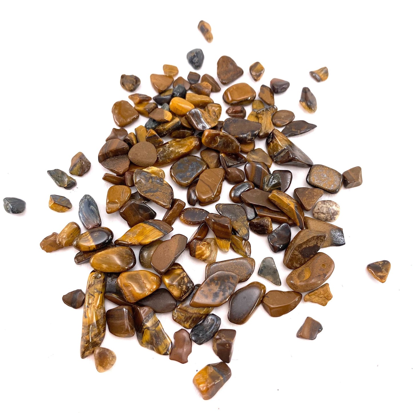 20g of Tiger's Eye, mini tumbled stones, tumbled crystal, tumbled tigers eye, yellow tigers eye