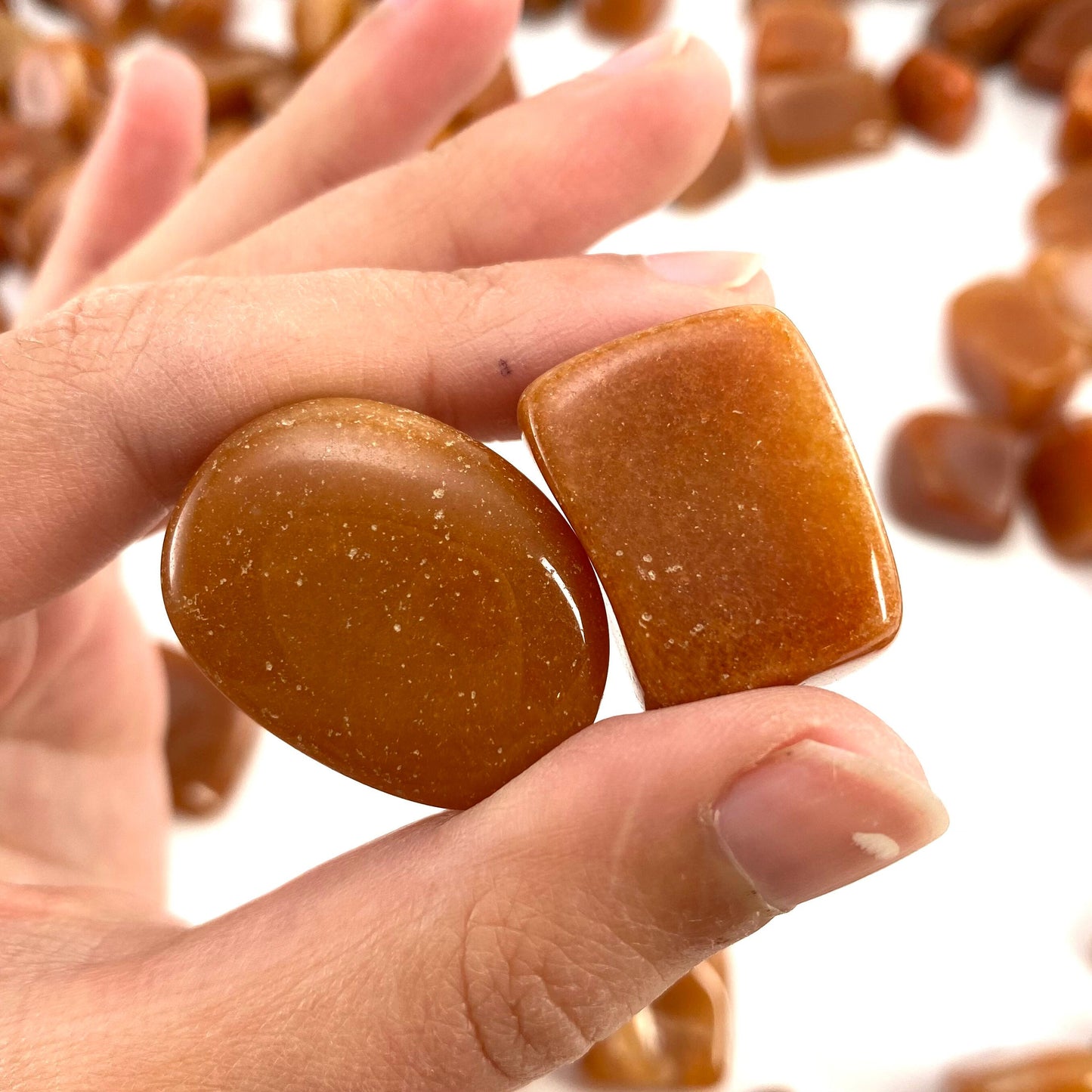 ONE Tumbled Orange Aventurine | natural aventurine, polished orange aventurine, aventurine tumble, aventurine crystal