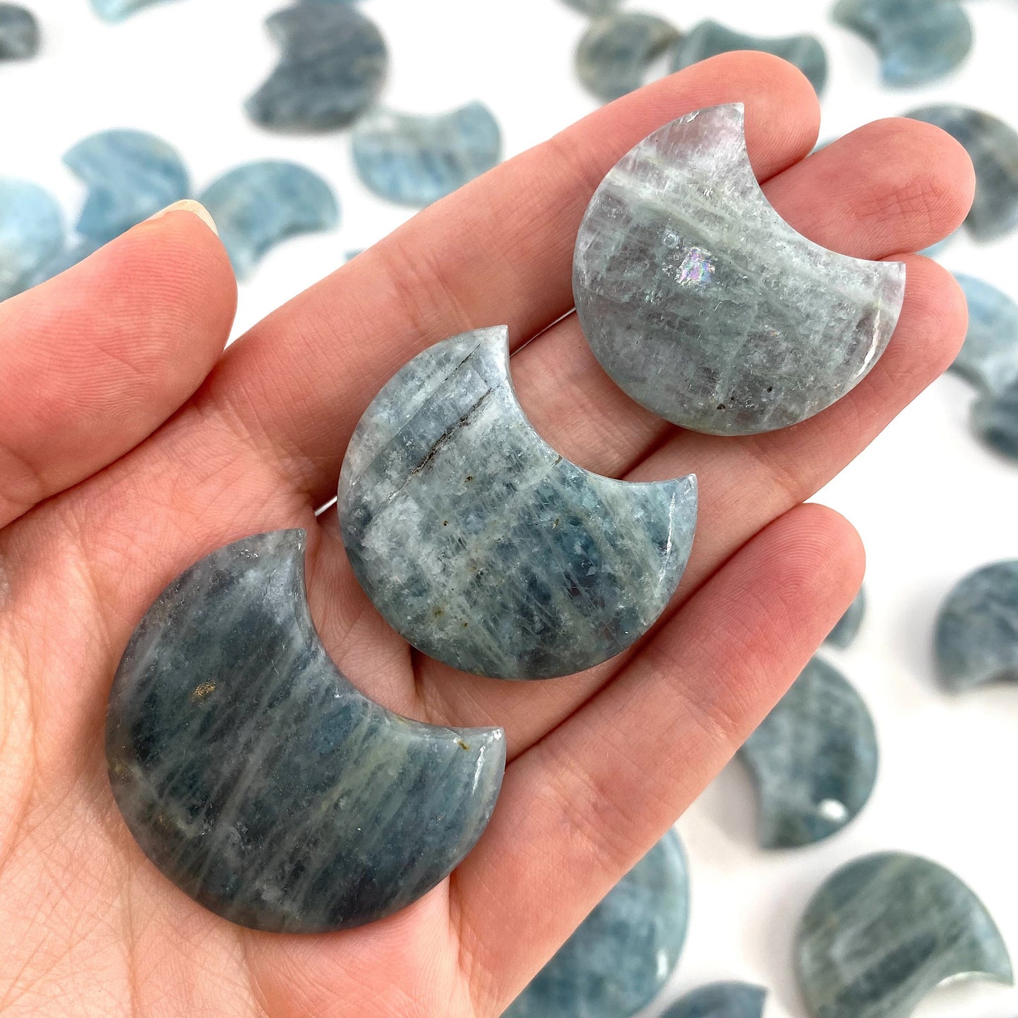 Aquamarine Moon, genuine aquamarine, crystal moon, rare gems, natural aquamarine, aquamarine crystal