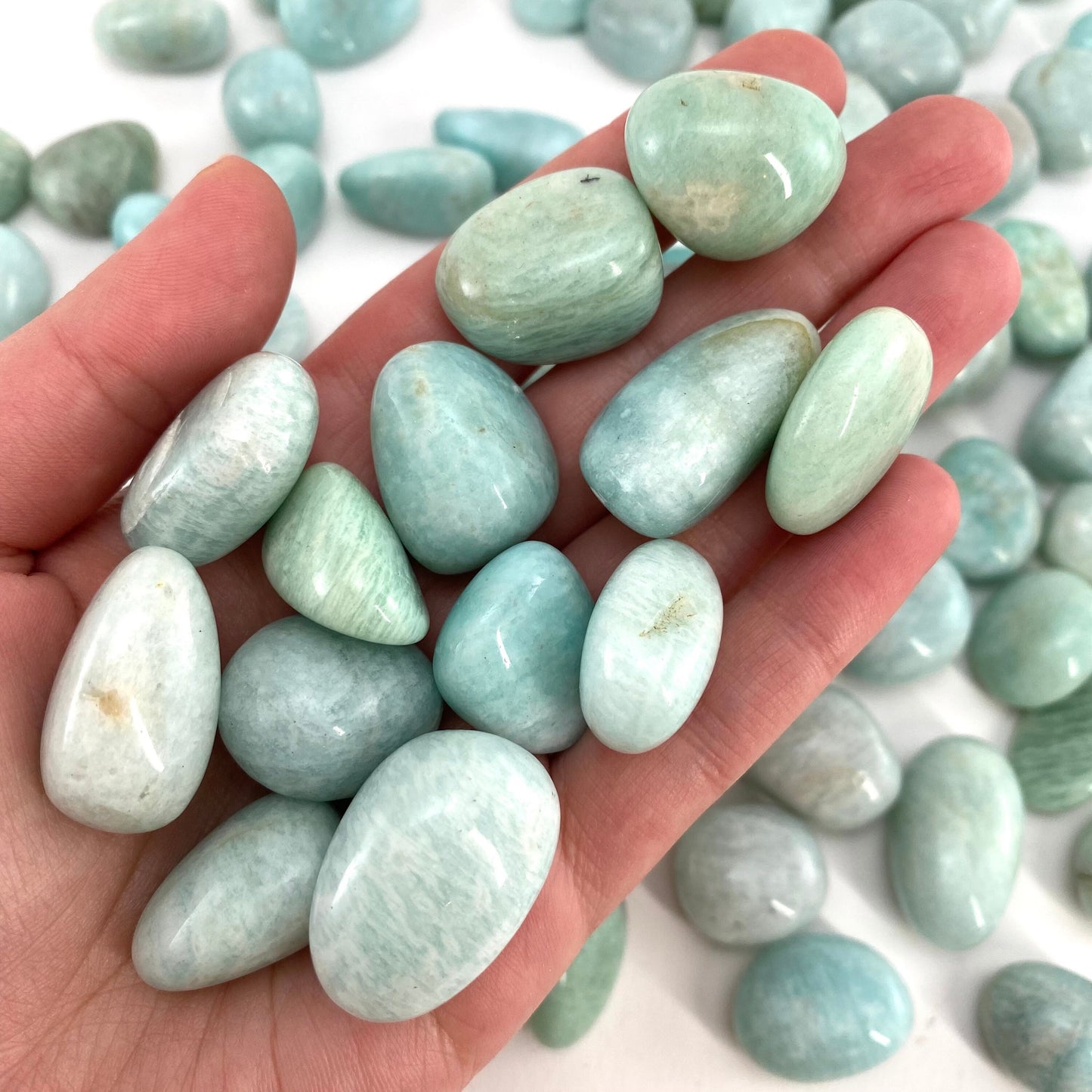 ONE Tumbled Amazonite | Amazonite, tumbled crystal, tumbled stones, crystals, minerals