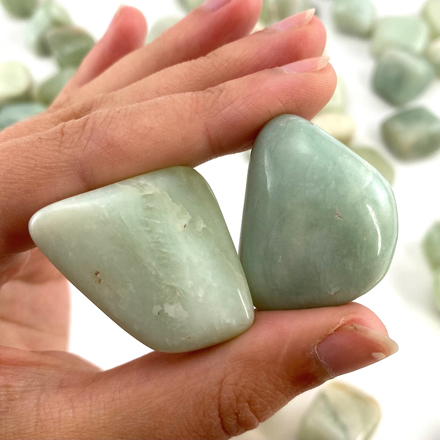 ONE Tumbled New Jade, serpentine jade, tumbled stones, new green jade, new jade tumble, serpentine crystal