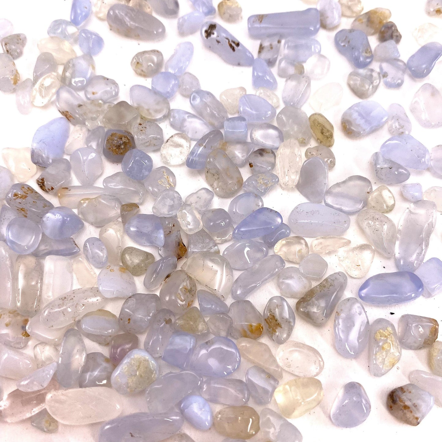 20g of Blue Lace Agate, mini tumbled stones, tumbled crystal, tumbled blue lace agate, blue lace agate chips