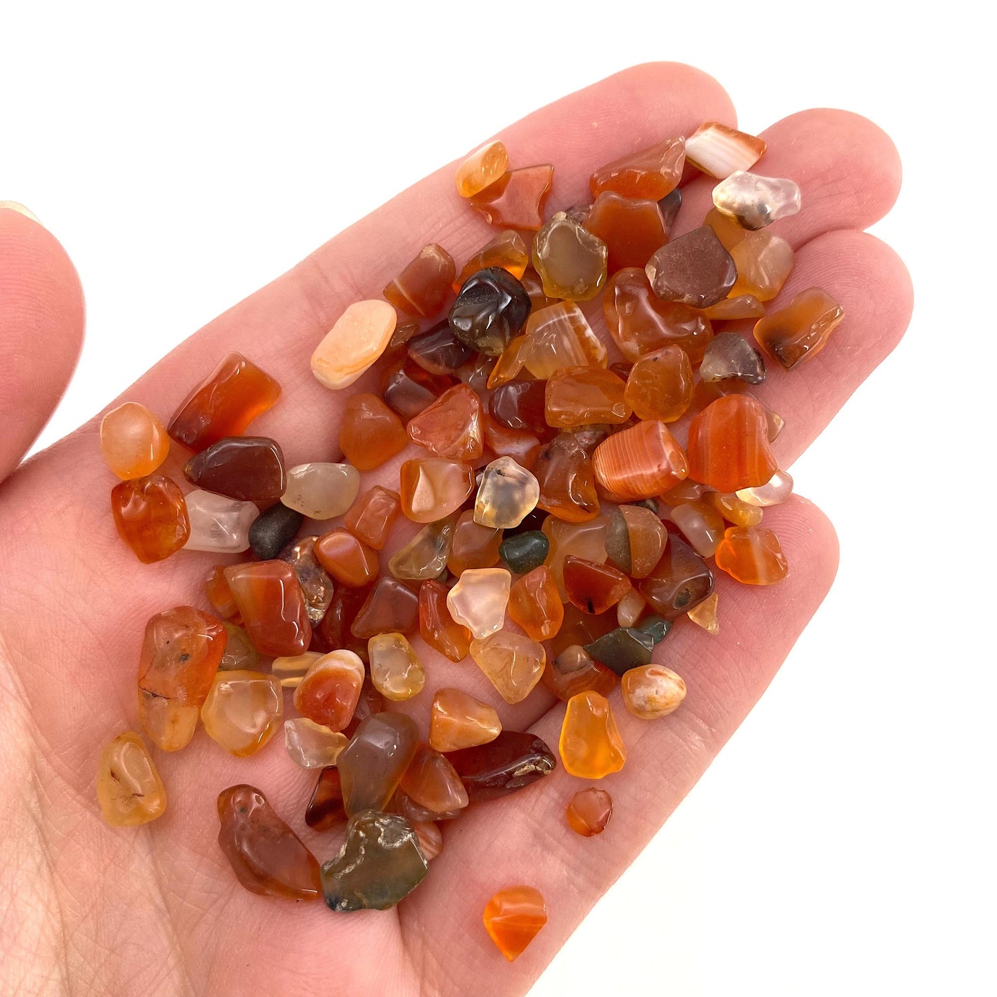 20g of Red Carnelian, mini tumbled stones, tumbled crystal, tumbled carnelian, red carnelian
