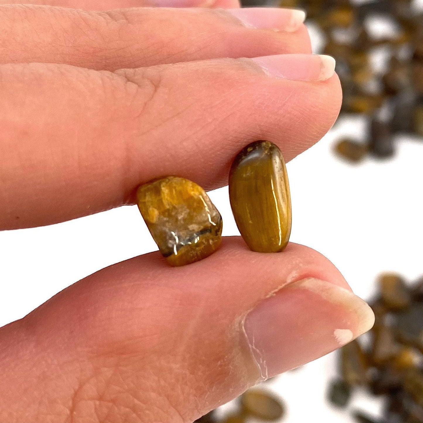 20g of Tiger's Eye, mini tumbled stones, tumbled crystal, tumbled tigers eye, yellow tigers eye
