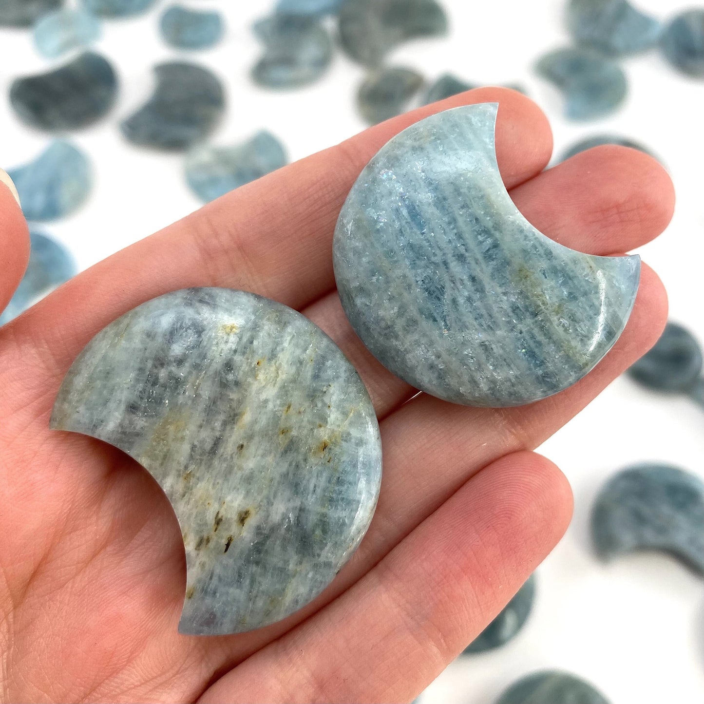 Aquamarine Moon, genuine aquamarine, crystal moon, rare gems, natural aquamarine, aquamarine crystal
