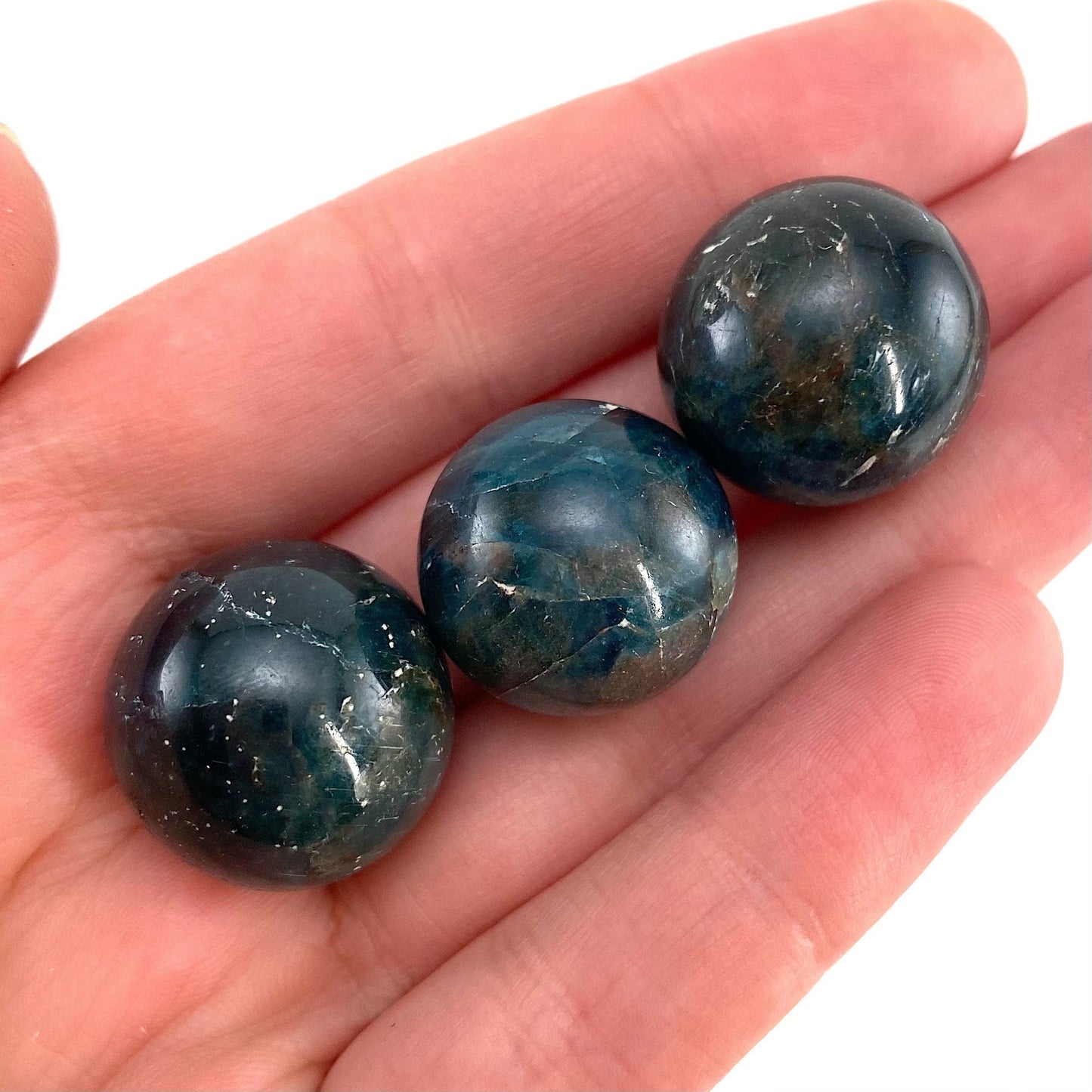 Mini Blue Apatite Sphere, crystal ball, blue apatite sphere, blue apatite palm stone, crystal sphere