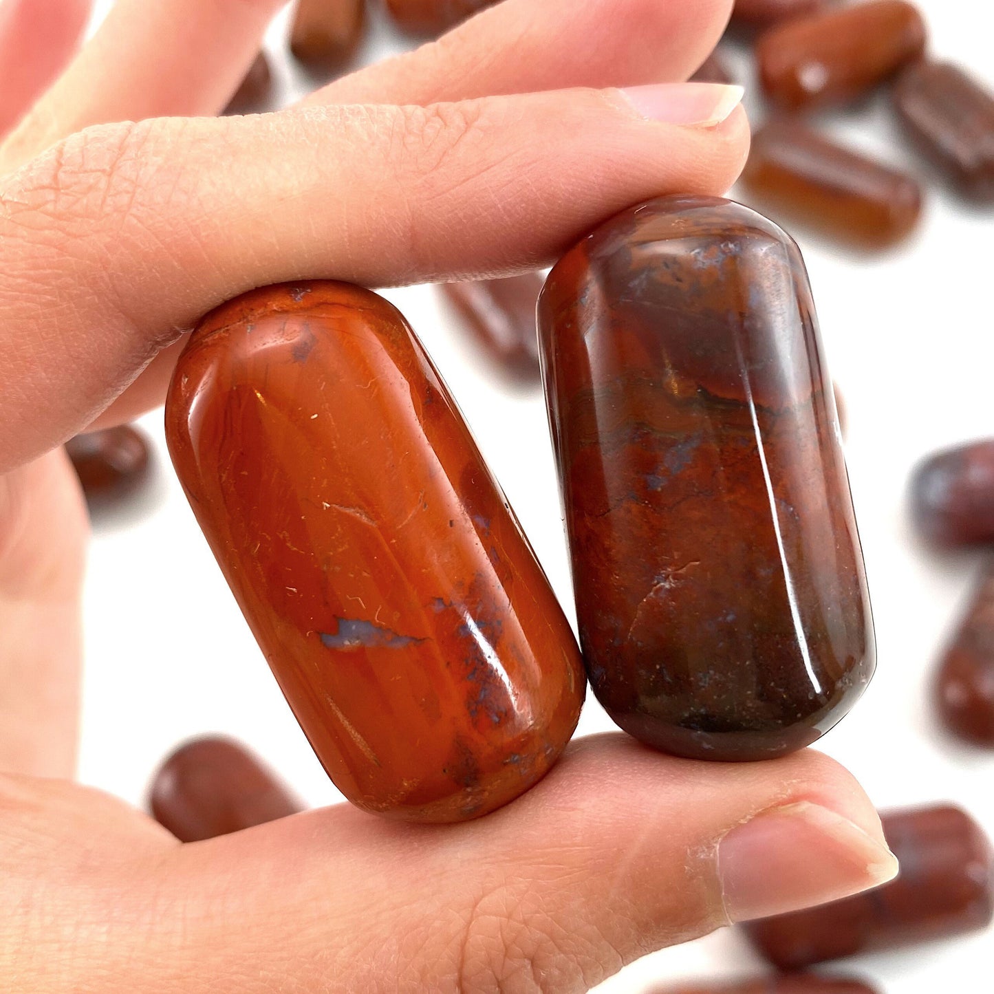 ONE Polished Red Jasper, red jasper, tumbled red jasper, red jasper tumbled stone