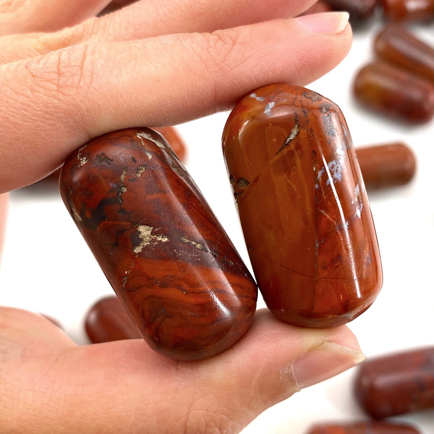 ONE Polished Red Jasper, red jasper, tumbled red jasper, red jasper tumbled stone