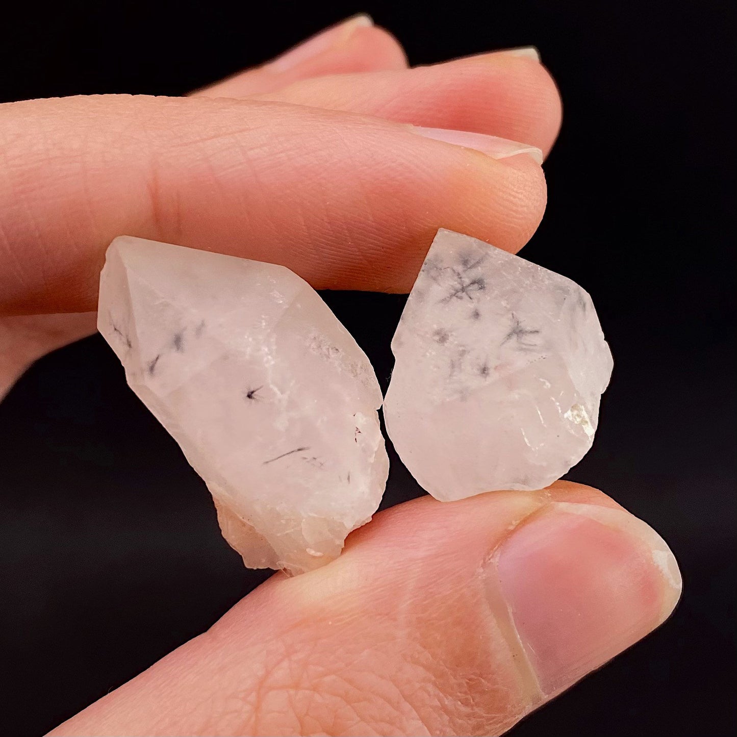 Rare! ONE Hollandite Quartz Point (Madagascar), natural hollandite quartz crystal, spider quartz, spider quartz point