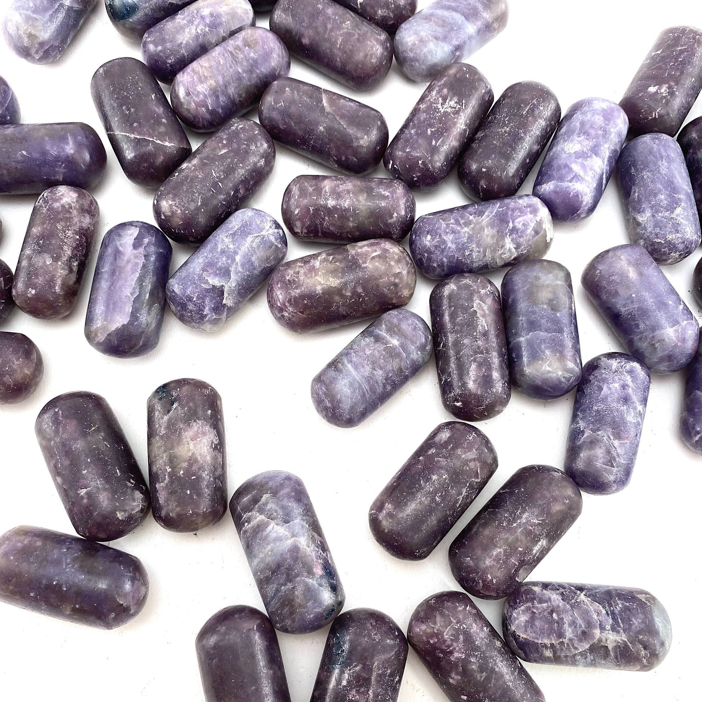 ONE Polished Lepidolite, purple lepidolite, tumbled lepidolite, lepidolite palm stone