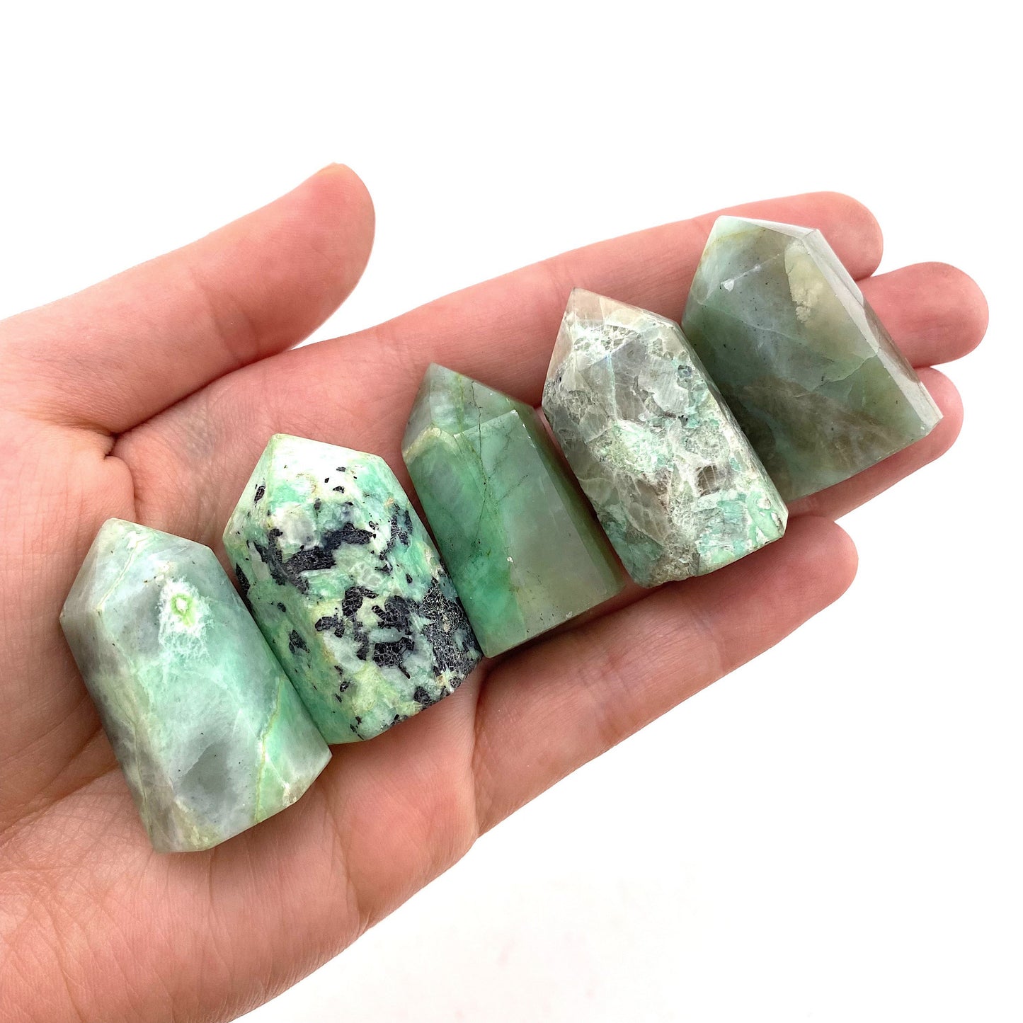 Garnierite Point, garnierite tower, crystal point, garnierite crystal, garnierite