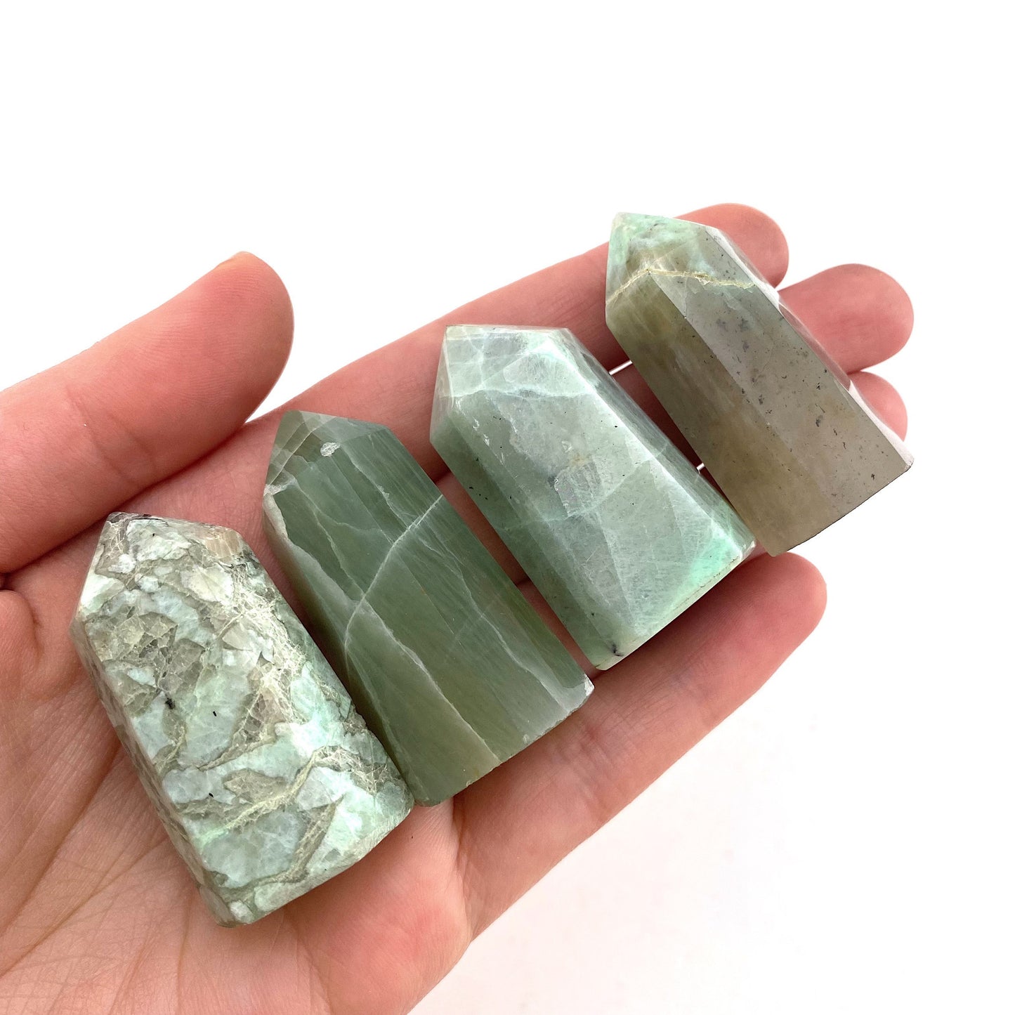 Garnierite Point, garnierite tower, crystal point, garnierite crystal, garnierite