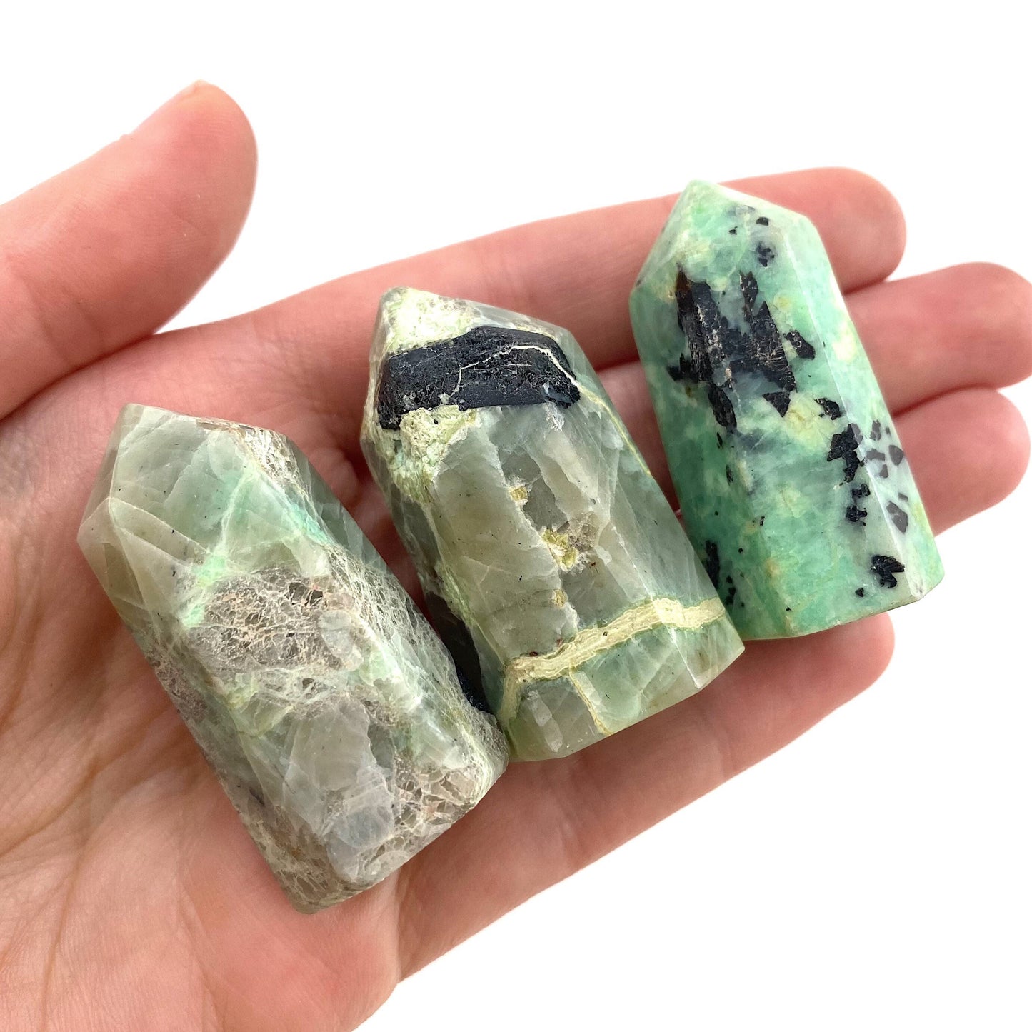 Garnierite Point, garnierite tower, crystal point, garnierite crystal, garnierite