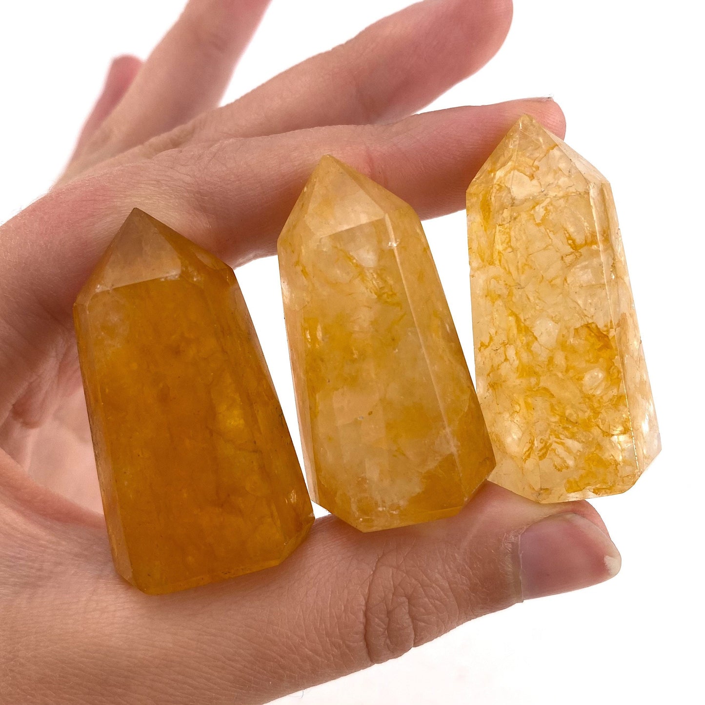 Golden Healer Quartz Point, Yellow Hematoid mini tower, crystal point, golden healer quartz crystal, yellow quartz