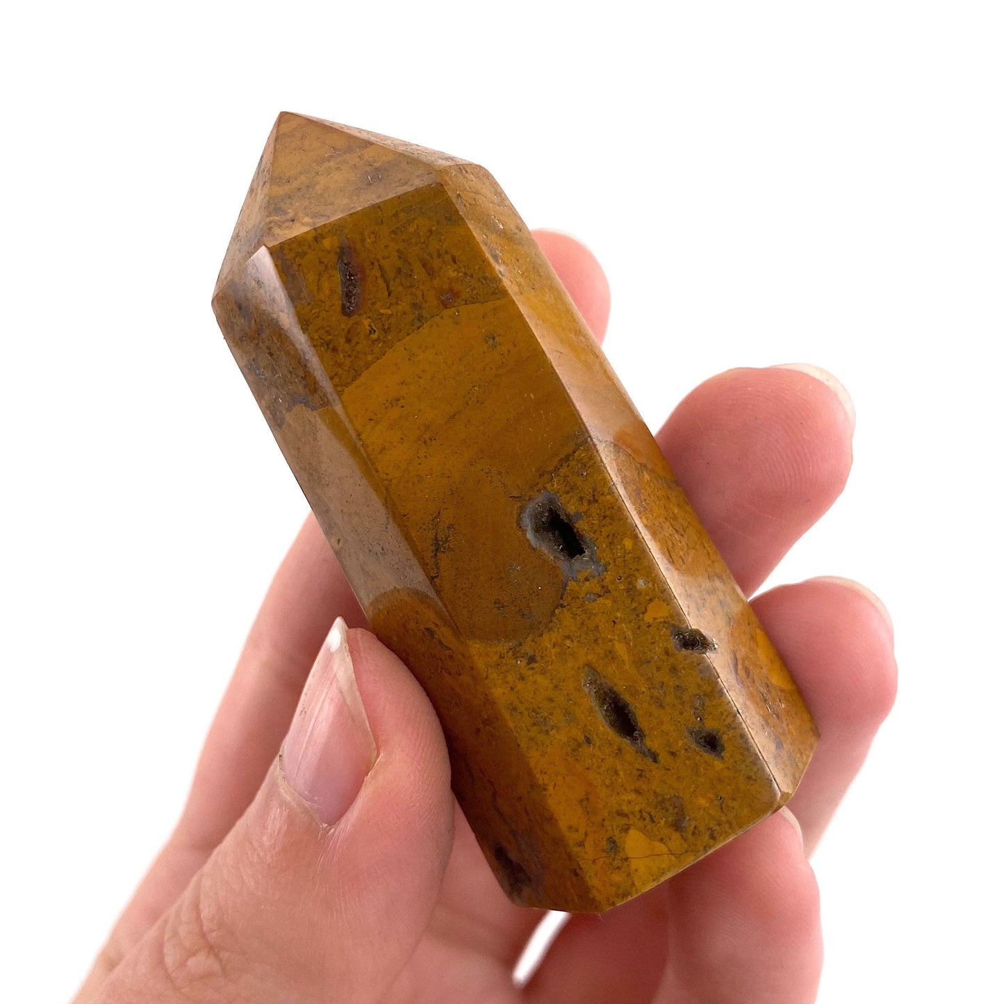 Yellow Jasper Point, yellow jasper tower, crystal point, yellow crystal, yellow jasper, jasper